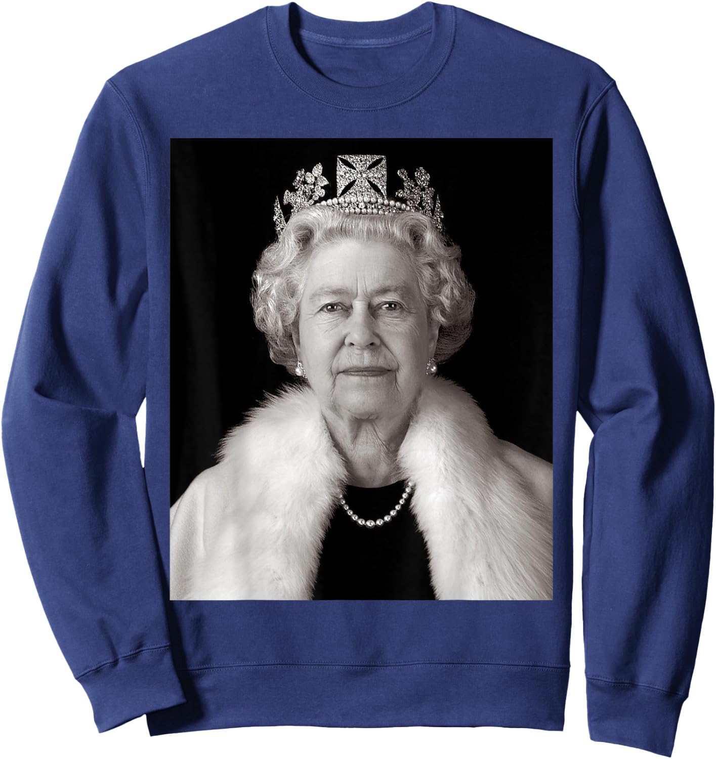 Queen II - Elizabeth England - Queen of England Sweatshirt - Sweatshirt | Navy