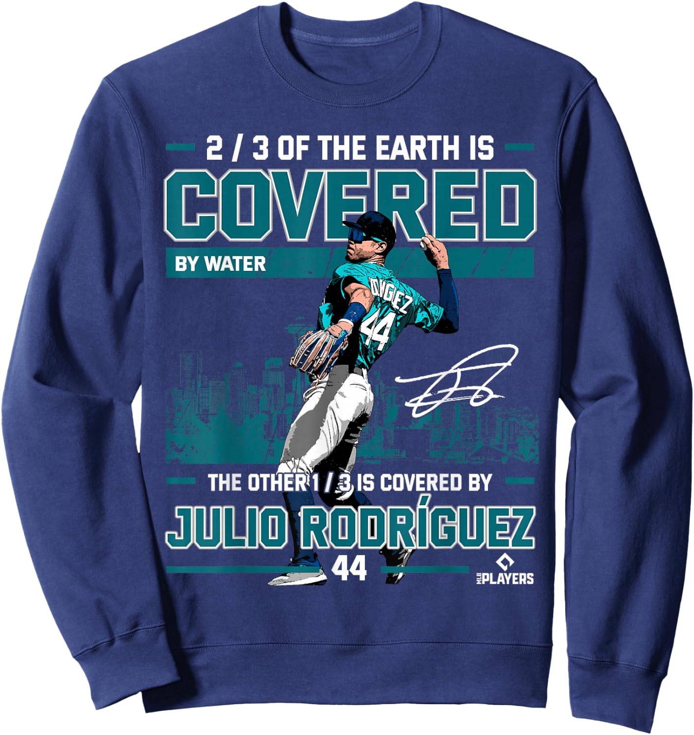 Covered Julio Rodriguez Seattle MLBPA Sweatshirt - Sweatshirt | Navy