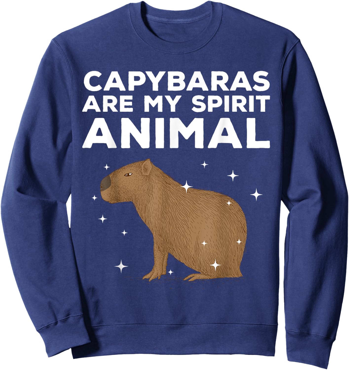 Cool Capybara Women Rodent Spirit Animal Zoologist Sweatshirt - Sweatshirt | Navy