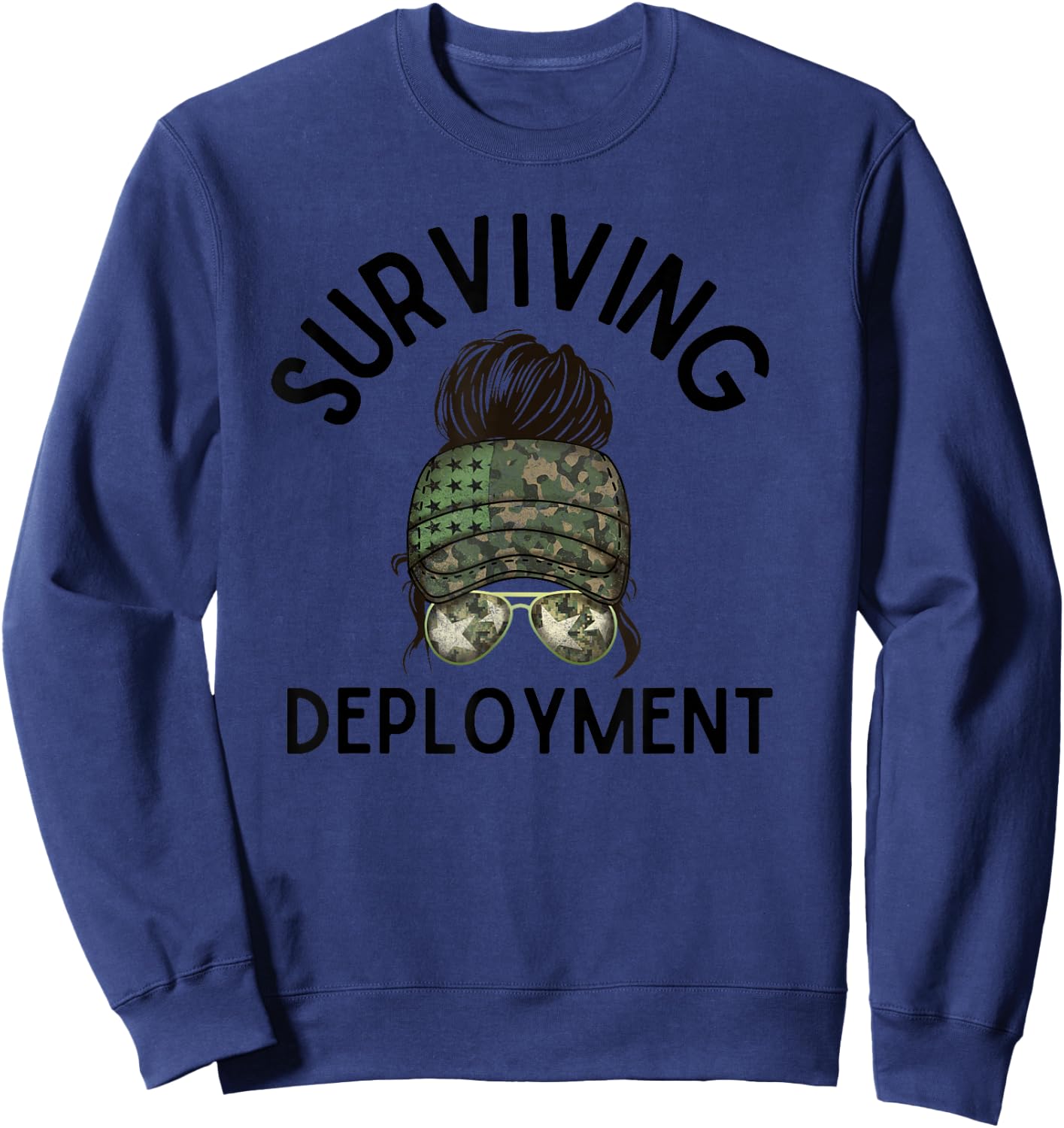 Surviving Deployment-Wife Deployment, Army Wife, Deployed Sweatshirt - Sweatshirt | Navy