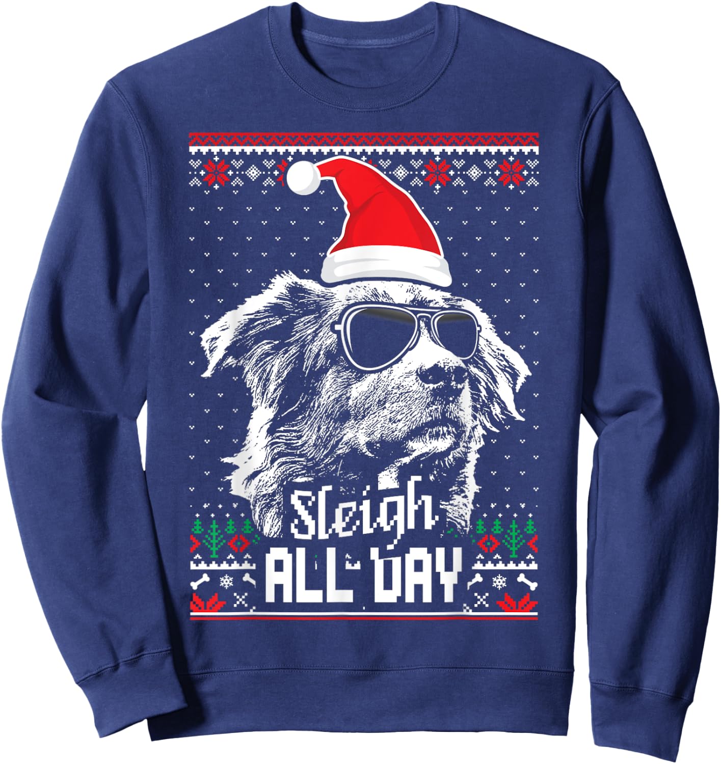 Sleigh all Day Funny Aussie Christmas Sweatshirt - Sweatshirt | Navy
