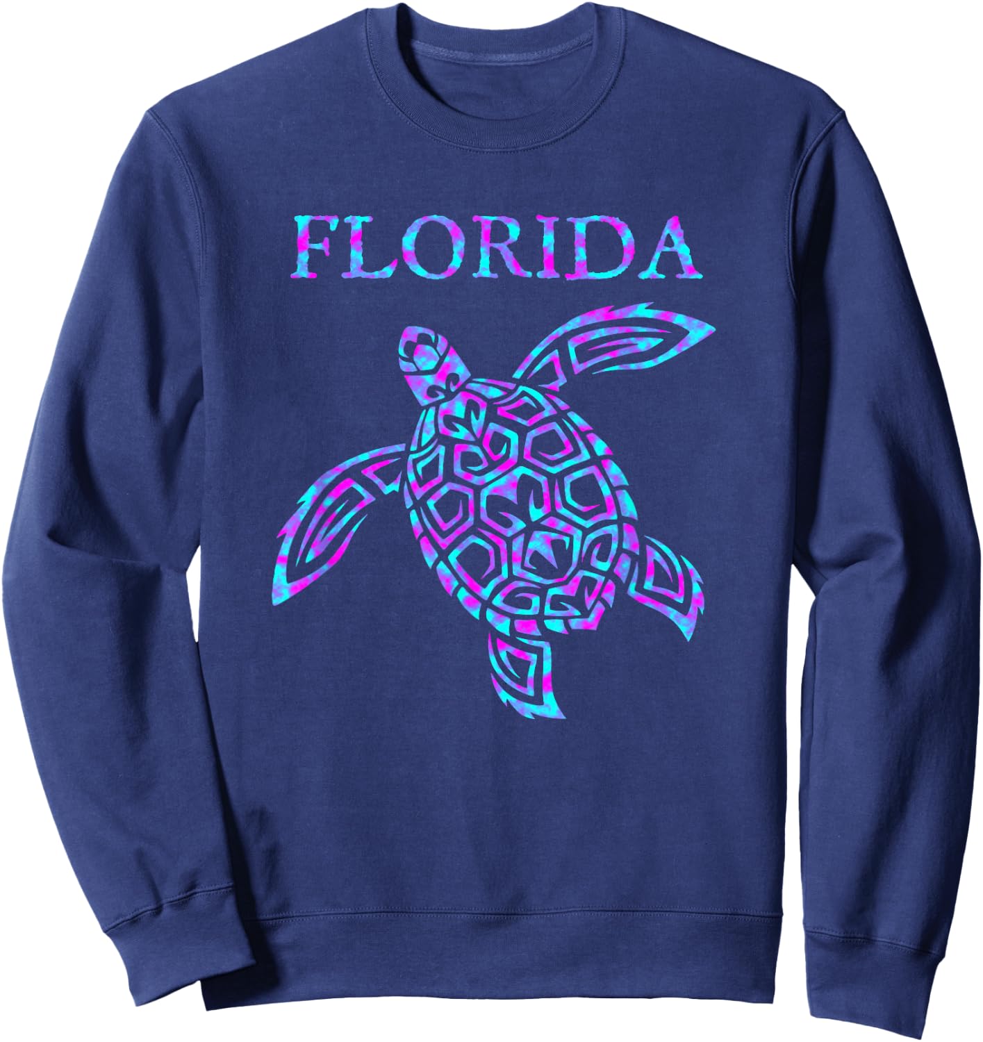 Florida Sea Turtle Boys Girls Toddler Vacation Souvenir Sweatshirt - Sweatshirt | Navy