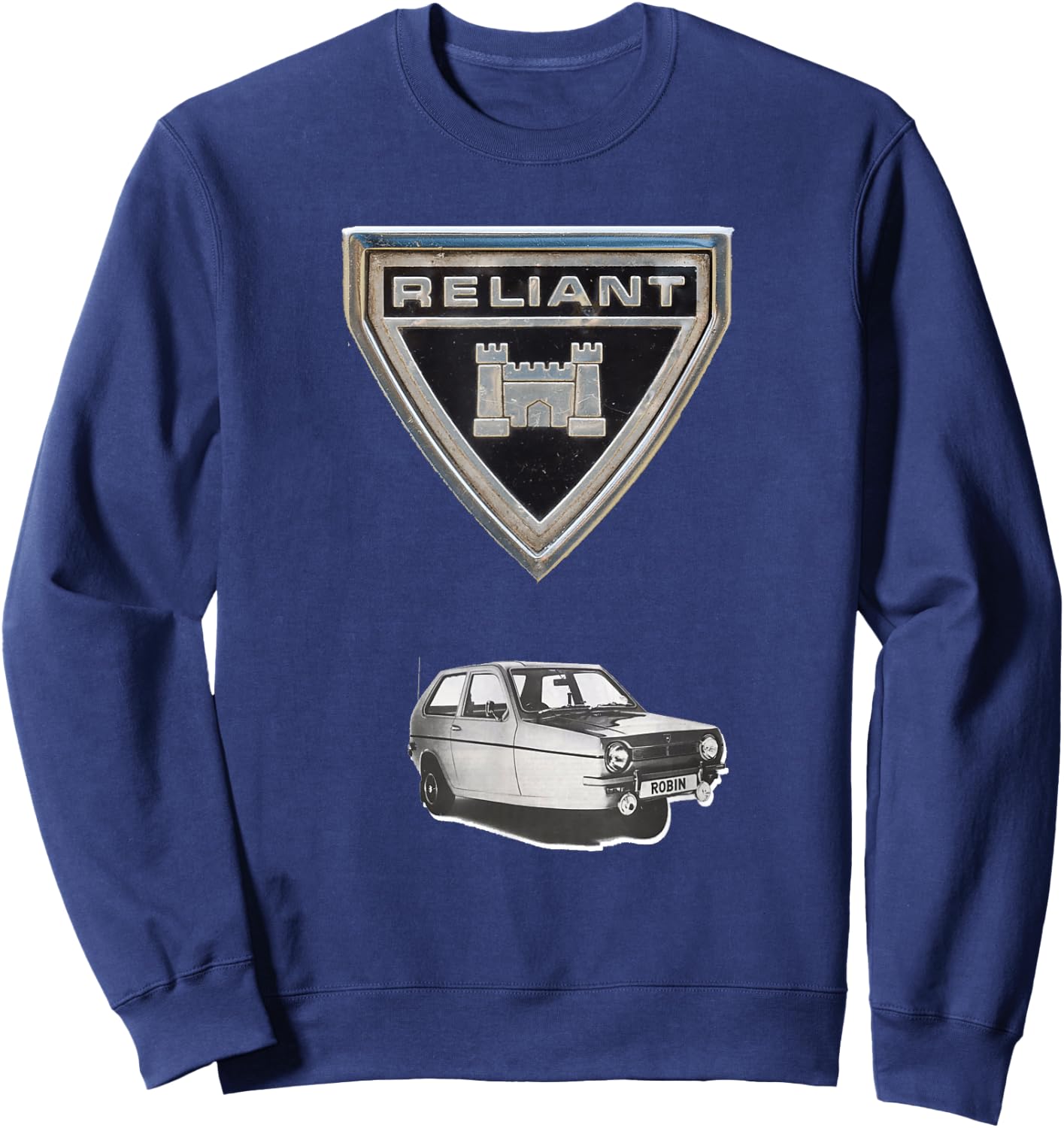 Classic 3-Wheel Car Reliant Robin MK Sweatshirt - Sweatshirt | Navy