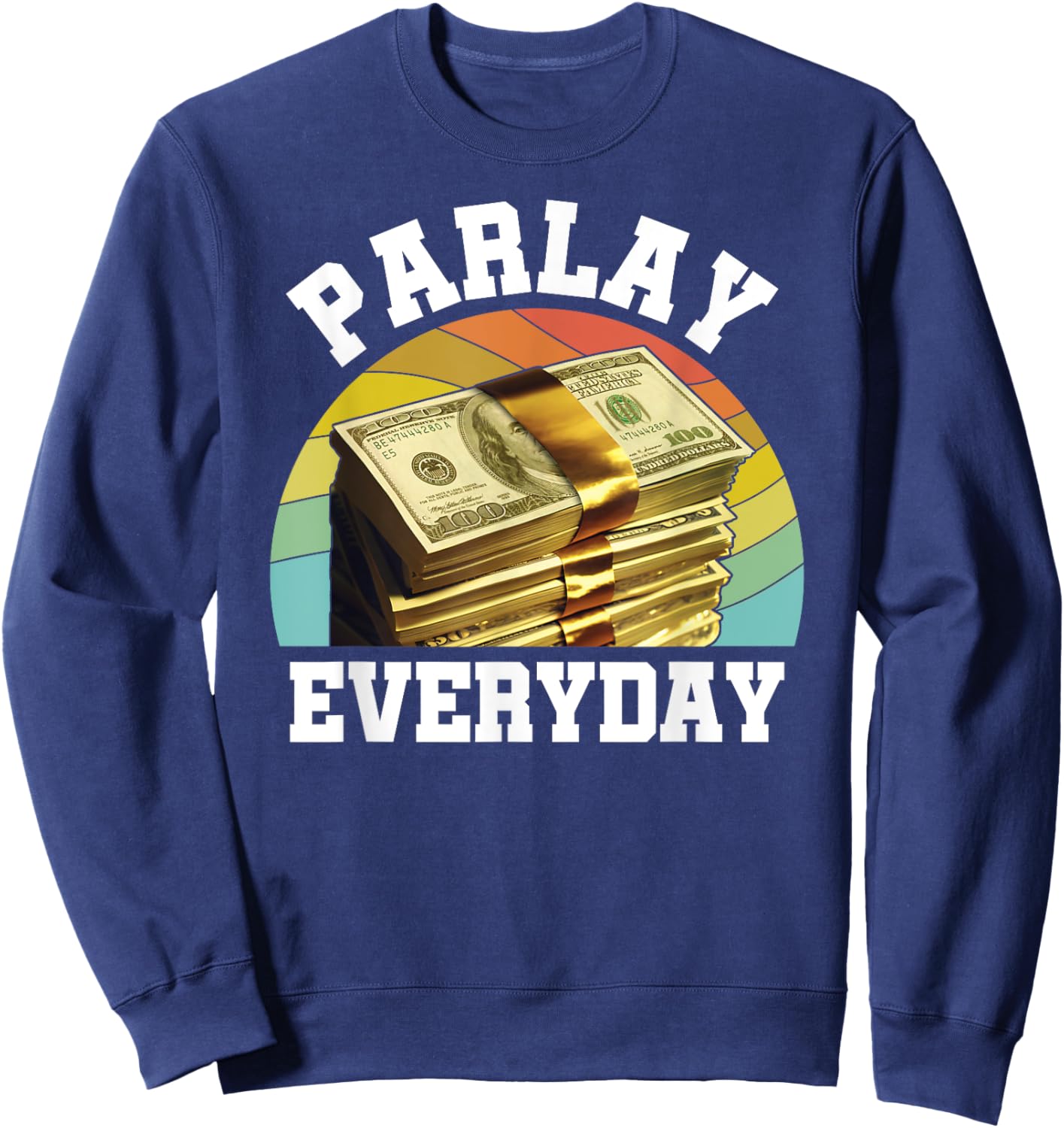 Parlay Betting Sports Gambling Odds DFS Over Under Moneyline Sweatshirt - Sweatshirt | Navy