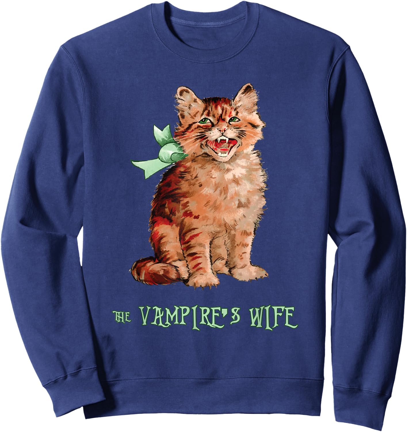 The vampire's wife cat Sweatshirt - Sweatshirt | Navy