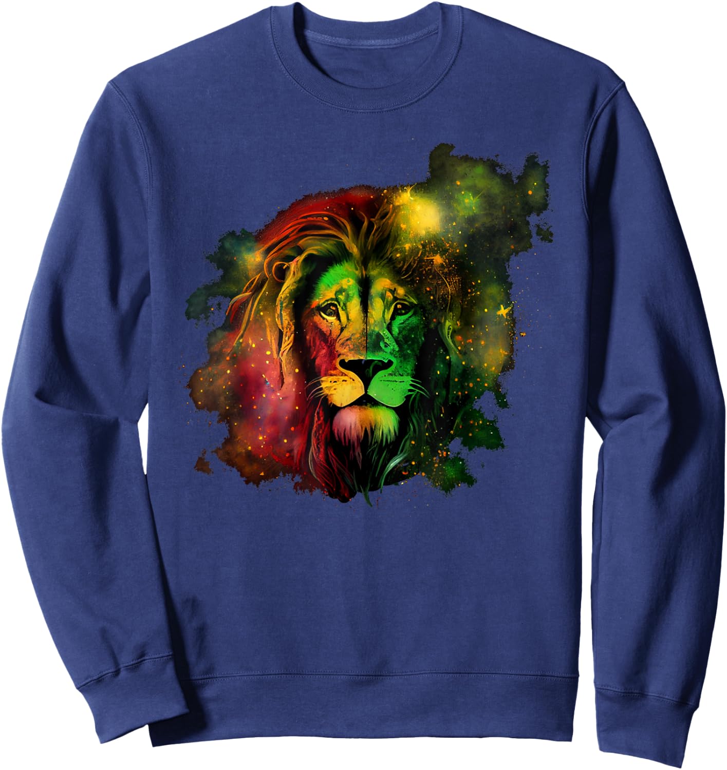 Reggae Lion Rastafari Music Freedom Zion Jamaica Sweatshirt - Sweatshirt | Navy