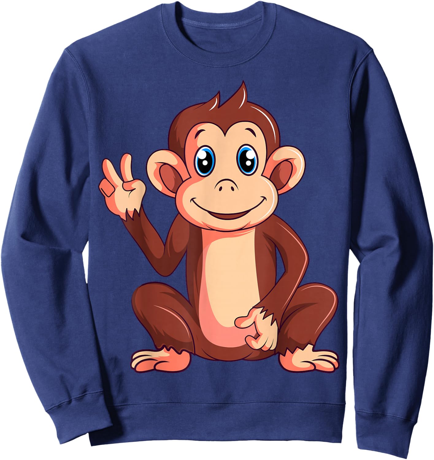 Monkey Lover Kids Boys Girls Women Sweatshirt - Sweatshirt | Navy