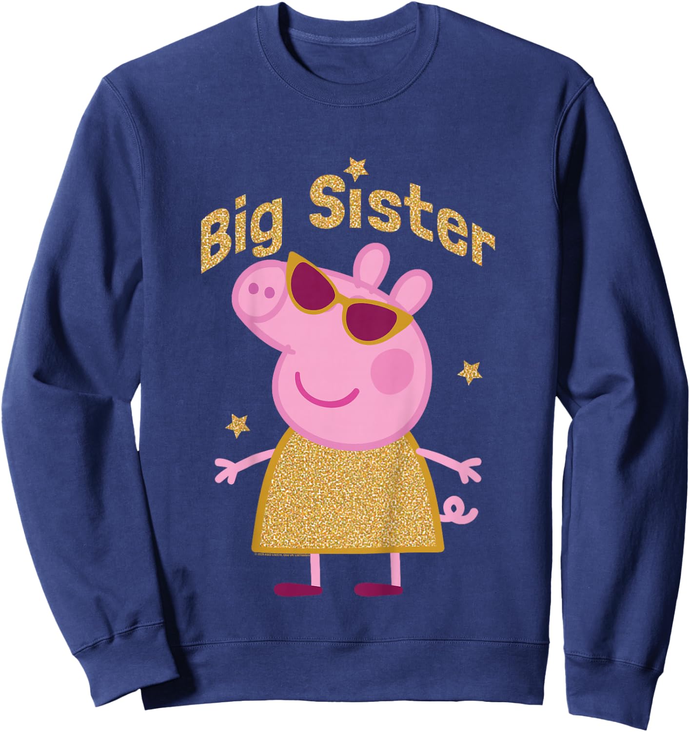 Peppa Pig Big Sister Sparkle Sunglasses Portrait Sweatshirt - Sweatshirt | Navy