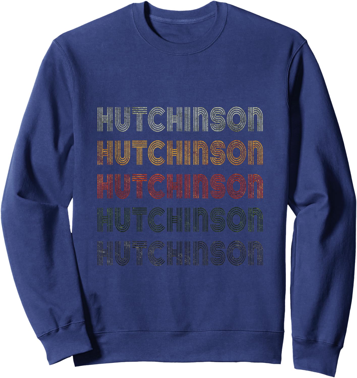Love Hutchinson Grunge Vintage Style Black Hutchinson Sweatshirt - Sweatshirt | Navy
