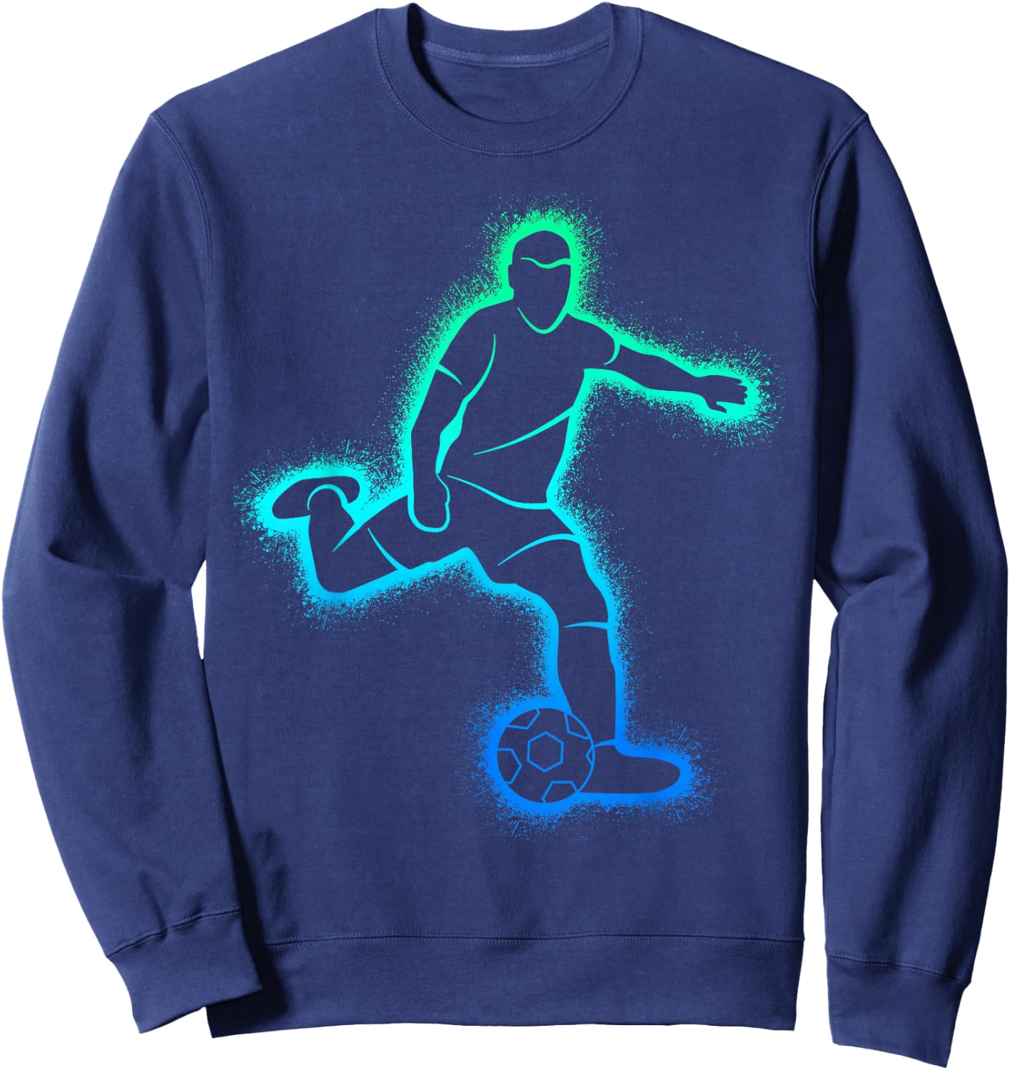 Soccer Player Futbol Boys Soccer Kids Sweatshirt - Sweatshirt | Navy