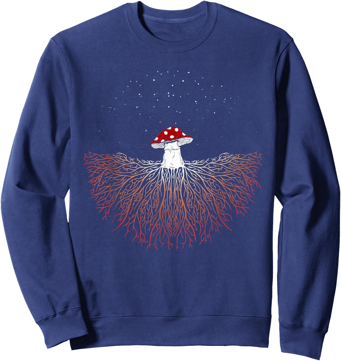 Mushroom fungus mycelium Sweatshirt - Sweatshirt | Navy
