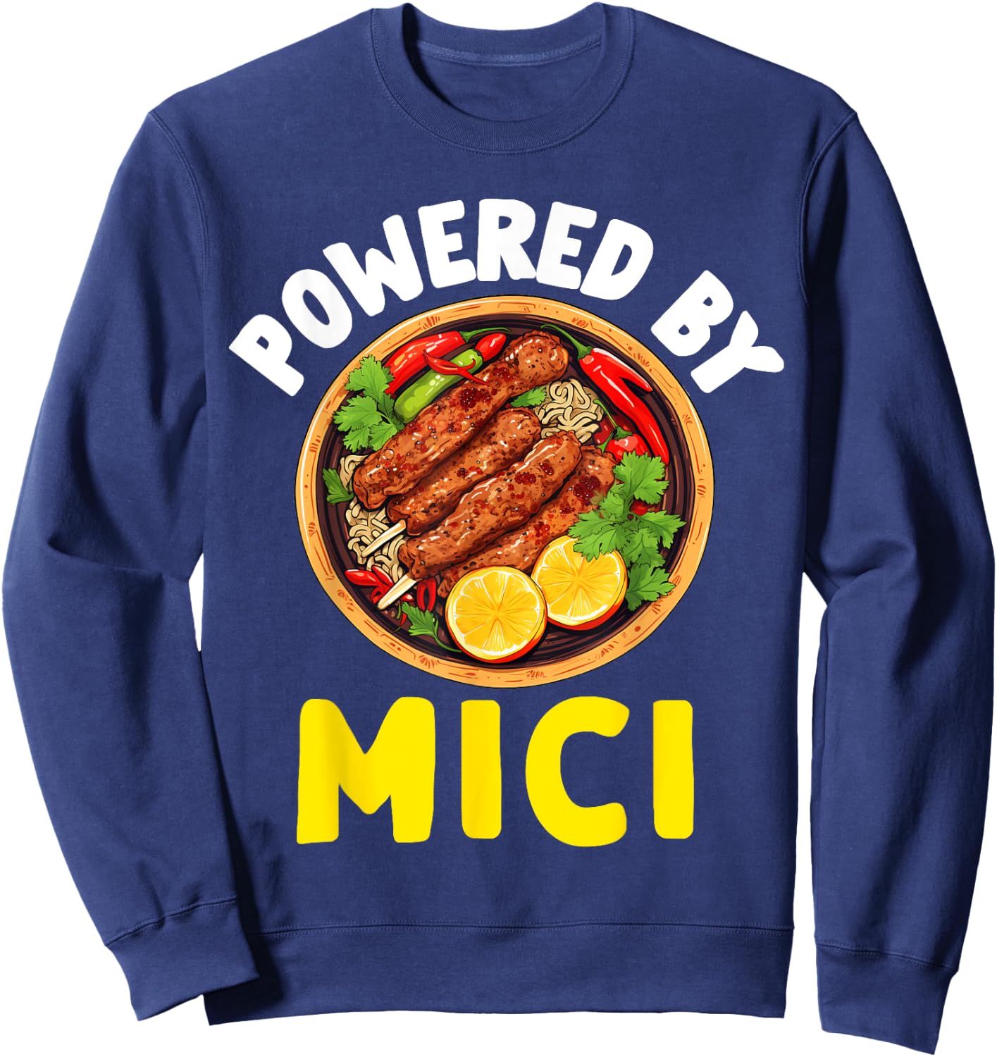 Romanian Food Mici Women Kids Romania Souvenir Pride Sweatshirt - Sweatshirt | Navy