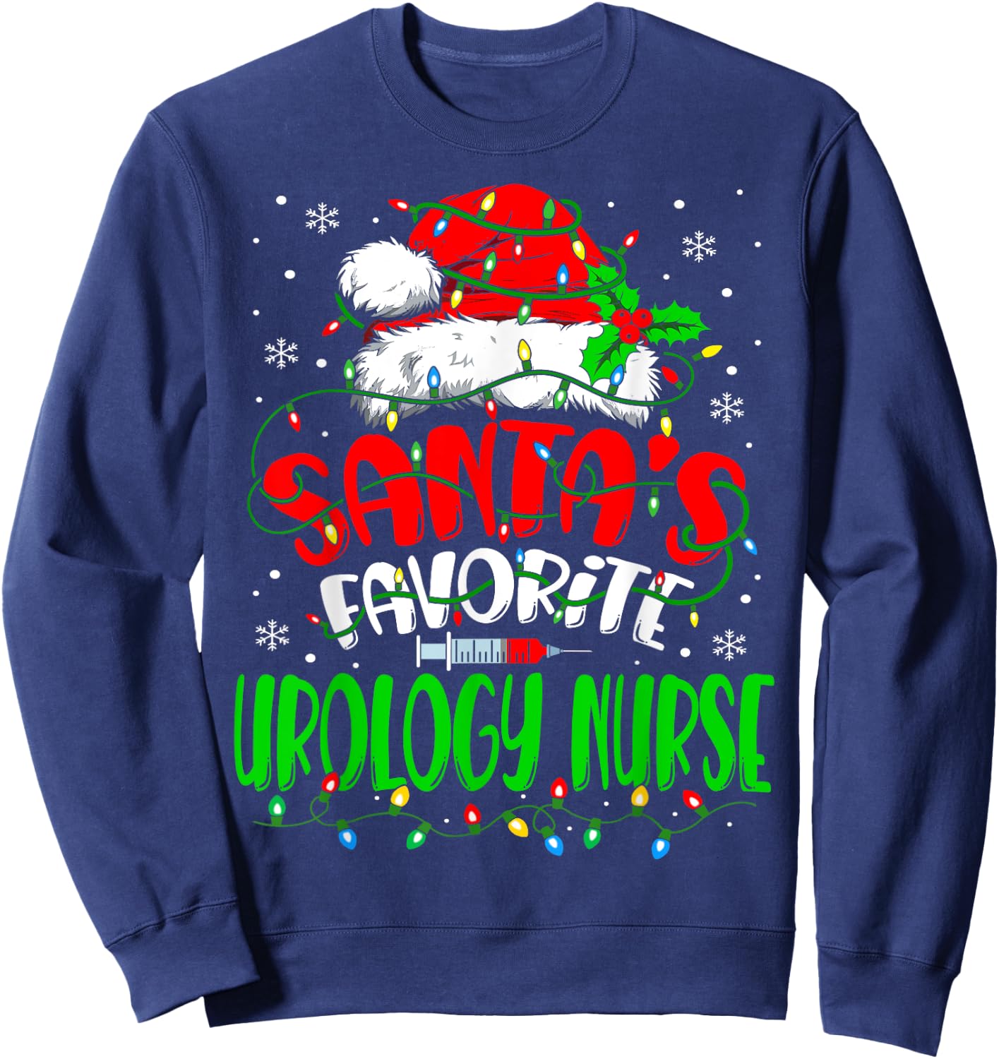 Santa Favorite Urology Nurse Christmas Urologist Nurse Sweatshirt - Sweatshirt | Navy