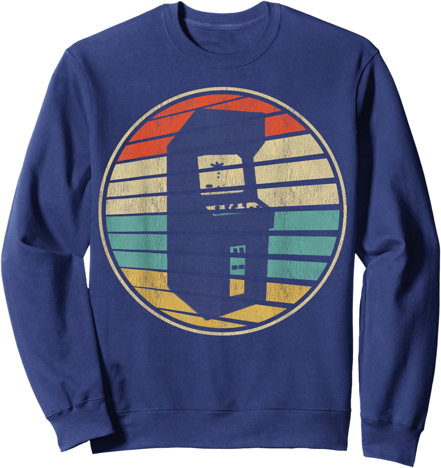 Cute Gamer Gift Retro Vintage 70s 80s Arcade Cabinets Fun Sweatshirt - Sweatshirt | Navy