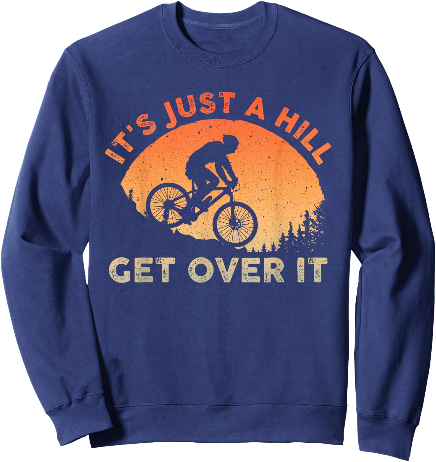 Funny Mountain Biking Design Women Trail Ride Lover Sweatshirt - Sweatshirt | Navy
