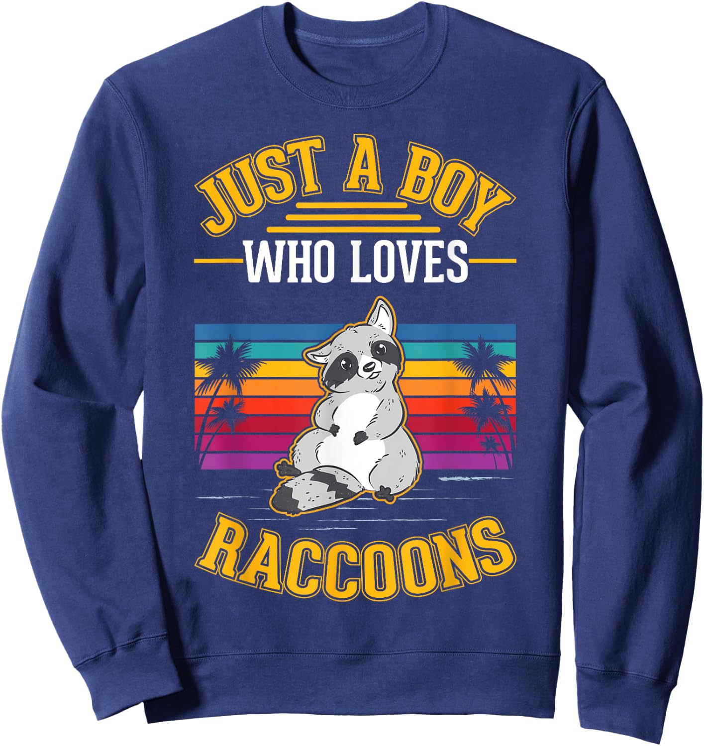Just a boy who loves Raccoons Sweatshirt - Sweatshirt | Navy