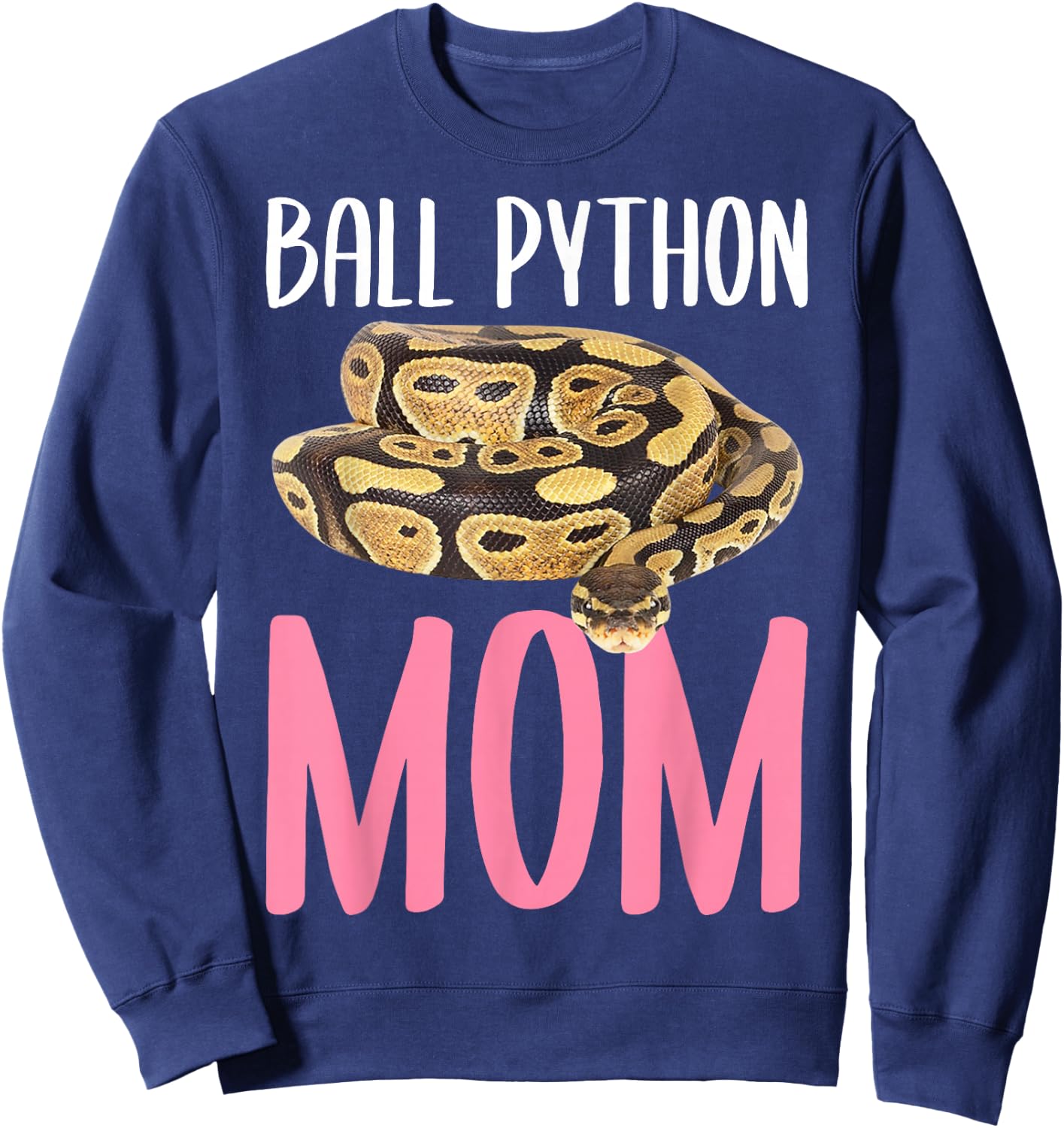 Ball Python Mom Snake Sweatshirt - Sweatshirt | Navy