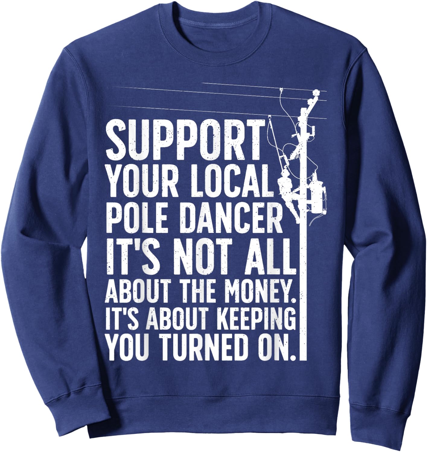 Best Lineman Design Women Kids Electrical Lineman Sweatshirt - Sweatshirt | Navy
