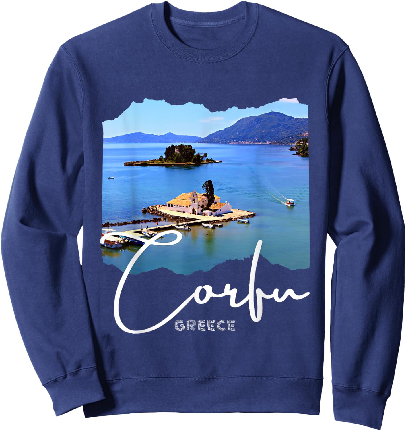 Corfu Island Greece Corfu Sweatshirt - Sweatshirt | Navy