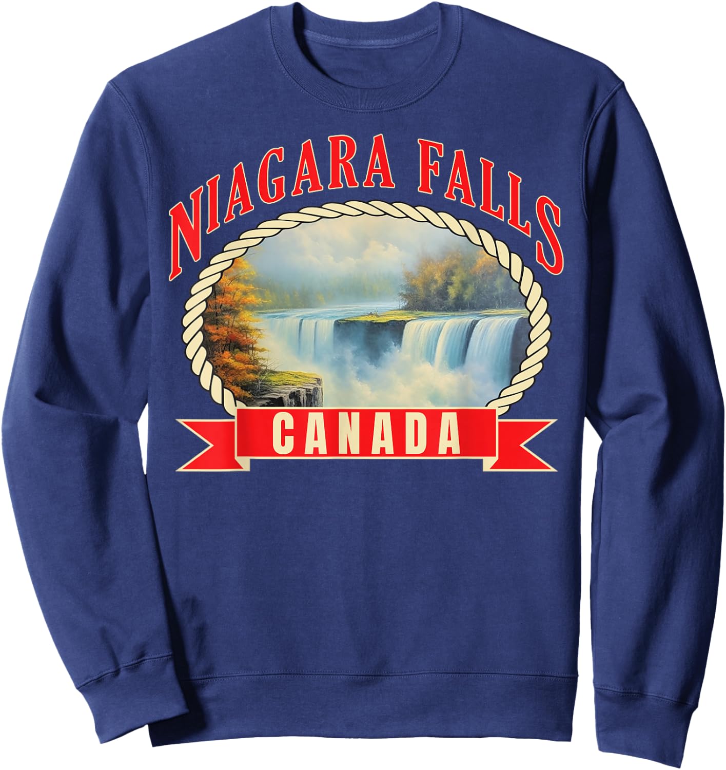 Niagara Falls Canada USA Nature river Sweatshirt - Sweatshirt | Navy