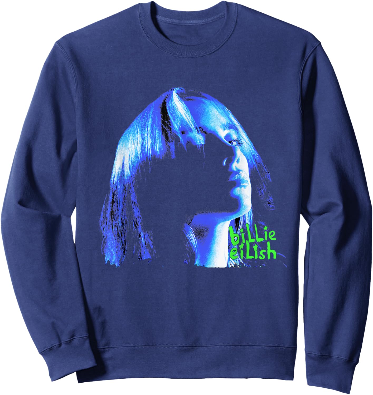 Official Billie Eilish Portrait Sweatshirt - Sweatshirt | Navy