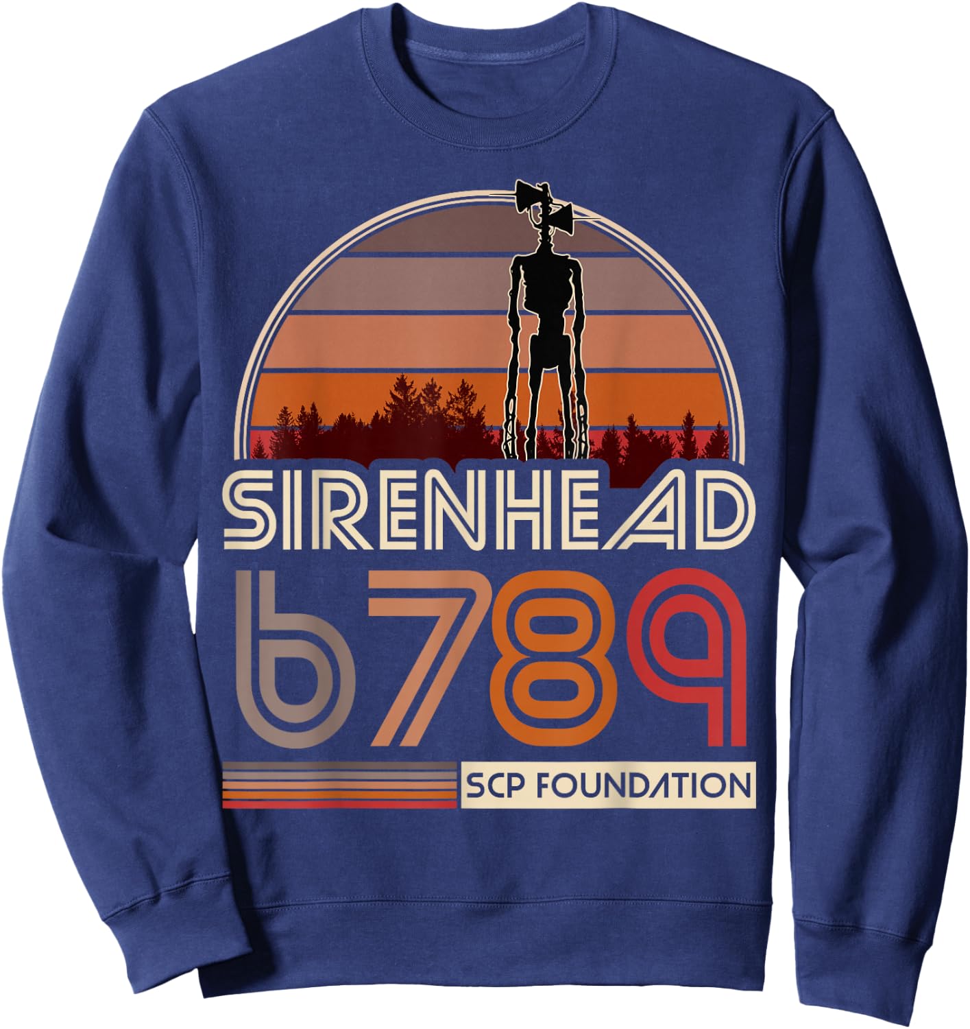 Sirenhead SCP-6789 SCP Foundation Sweatshirt - Sweatshirt | Navy