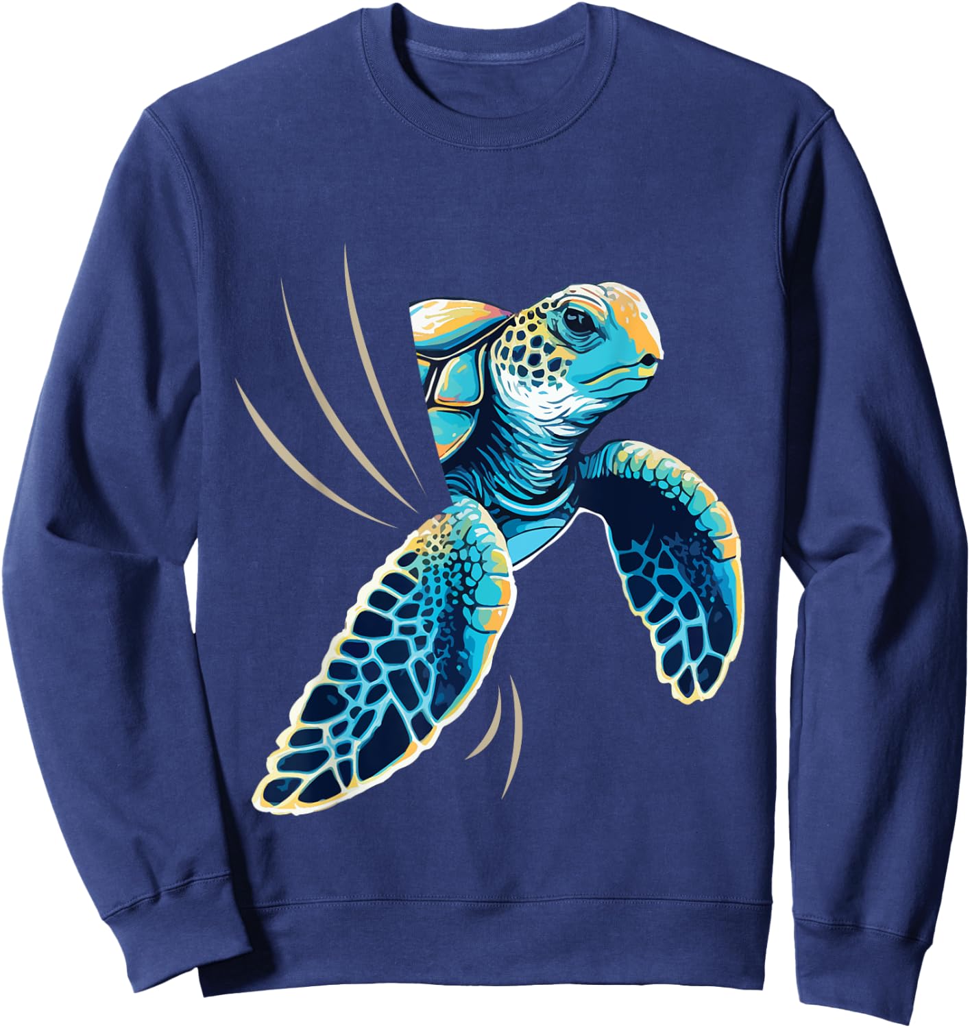 Sneaking Turtle - Zoologist Zookeeper Beach Ocean Sea Lover Men Women Kids Sweatshirt - Sweatshirt | Navy