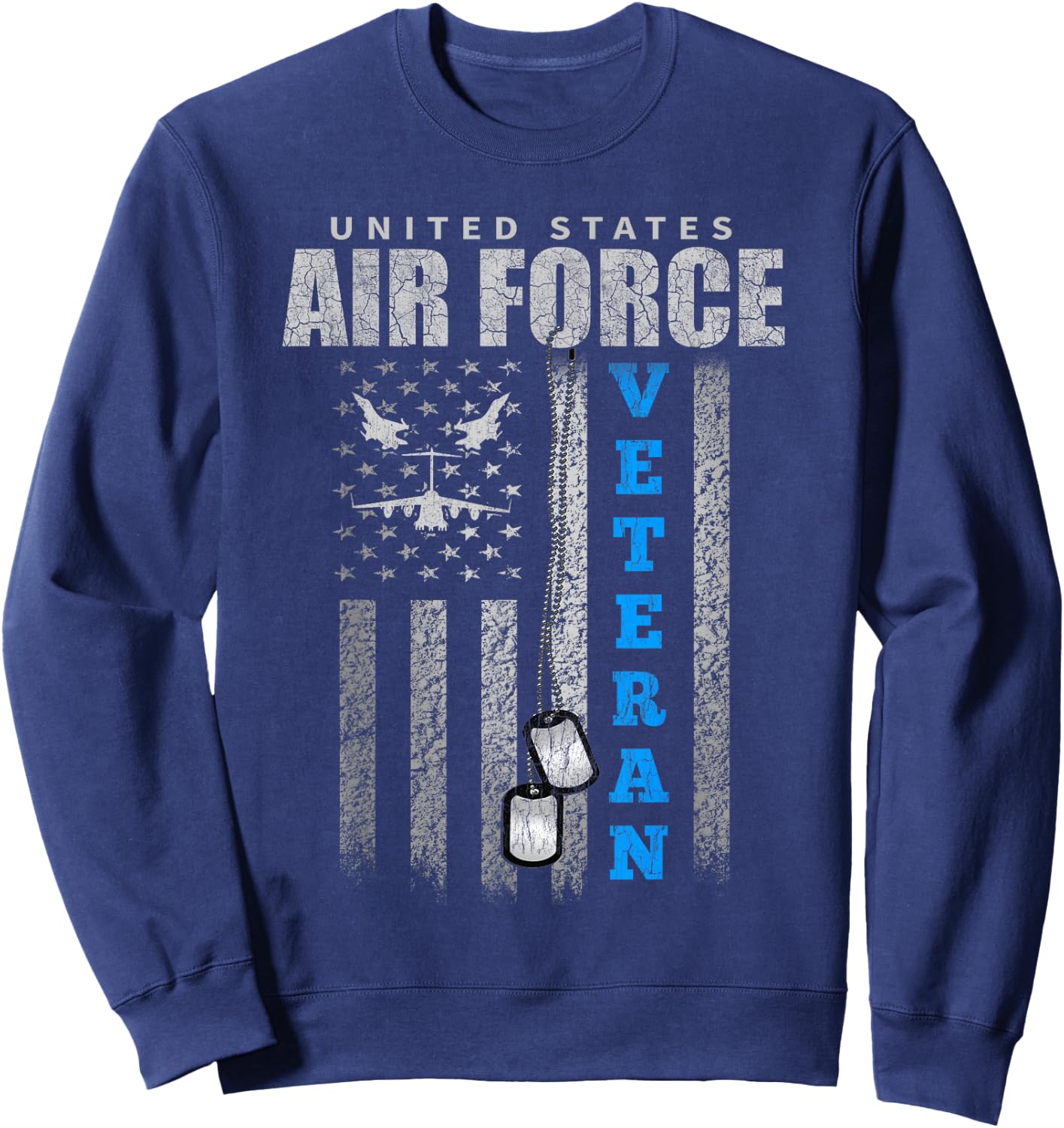 Veteran of The US Air Force USA Flag Veterans Sweatshirt - Sweatshirt | Navy
