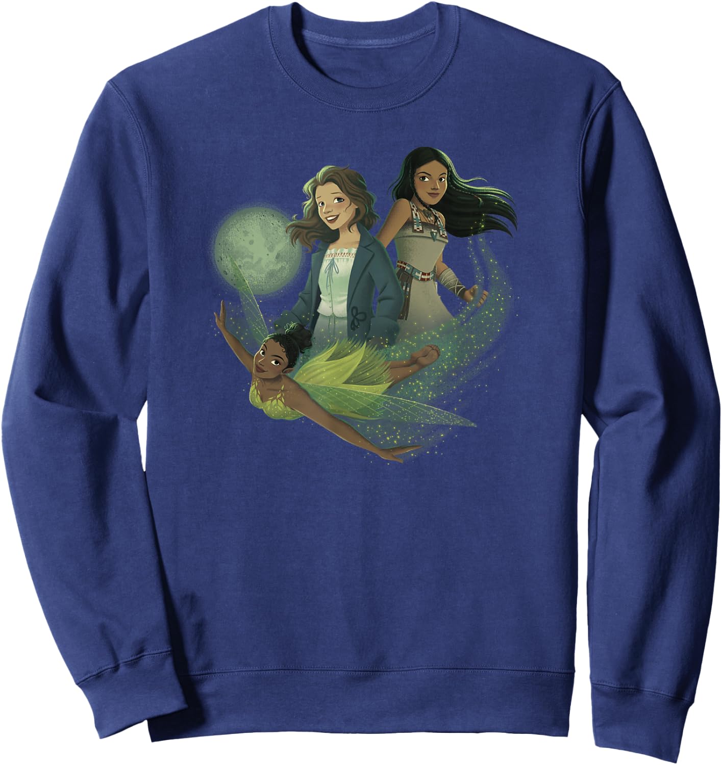 Disney Peter Pan & Wendy Tiger Lily & Tinker Bell Portrait Sweatshirt - Sweatshirt | Navy