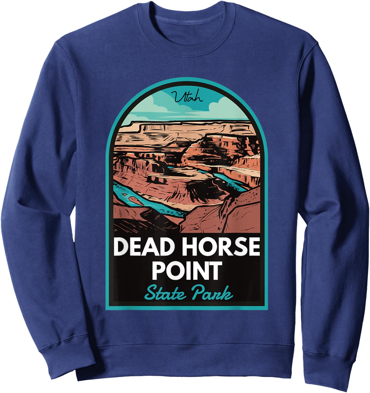 Dead Horse Point State Park Utah Badge Sweatshirt - Sweatshirt | Navy