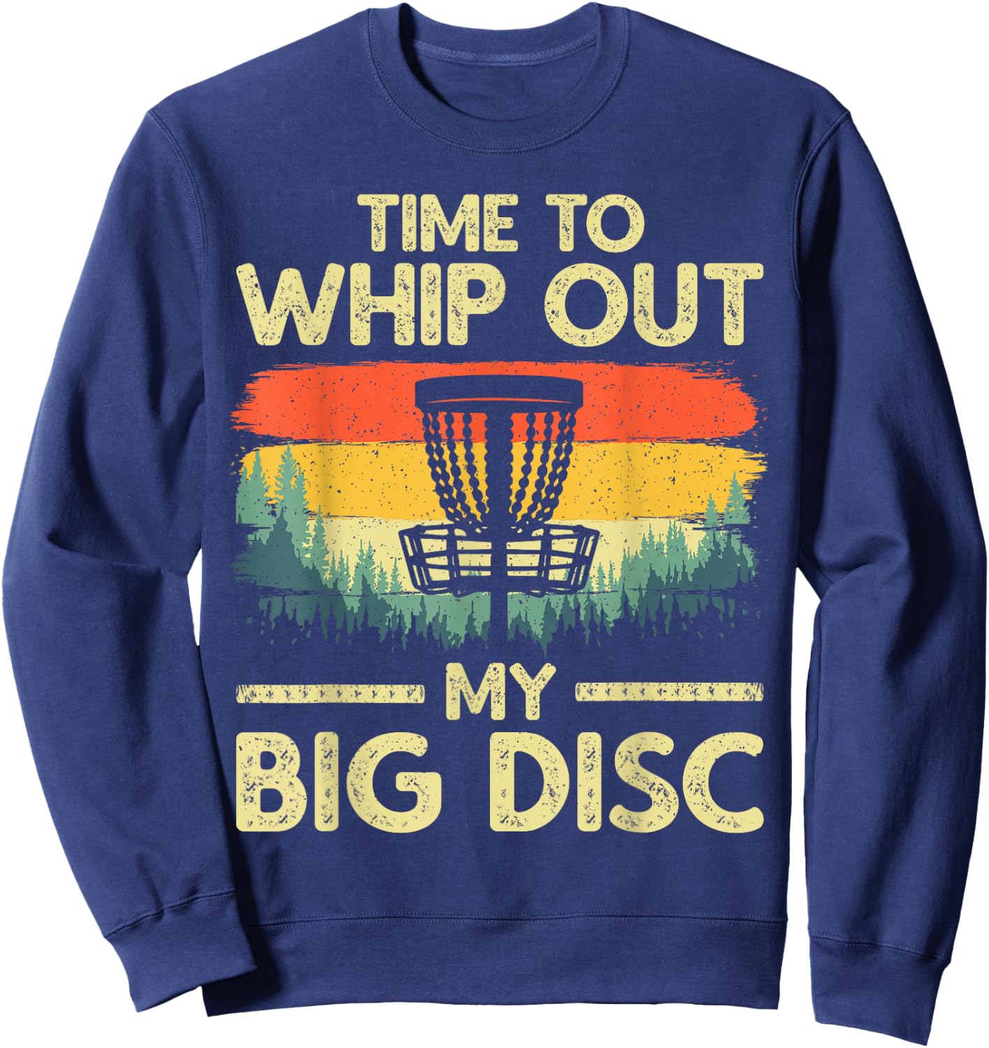 Funny Disc Golf Art Women Flying Disc Sport Players Sweatshirt - Sweatshirt | Navy