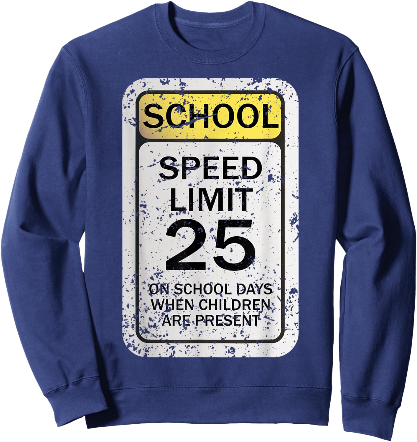 Road Signs Funny Traffic Signs Halloween Costume Party Sweatshirt - Sweatshirt | Navy