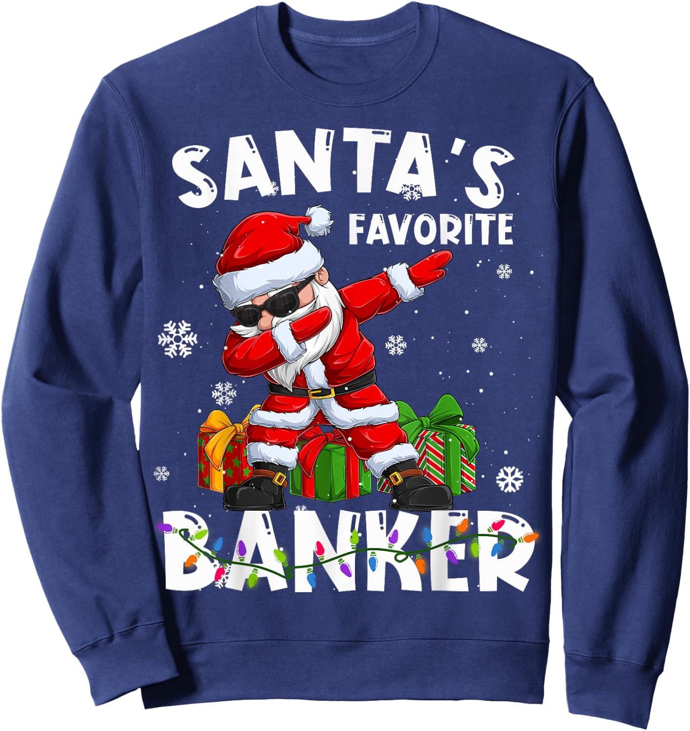 Santa's Favorite Banker Family Matching Group Christmas Sweatshirt - Sweatshirt | Navy