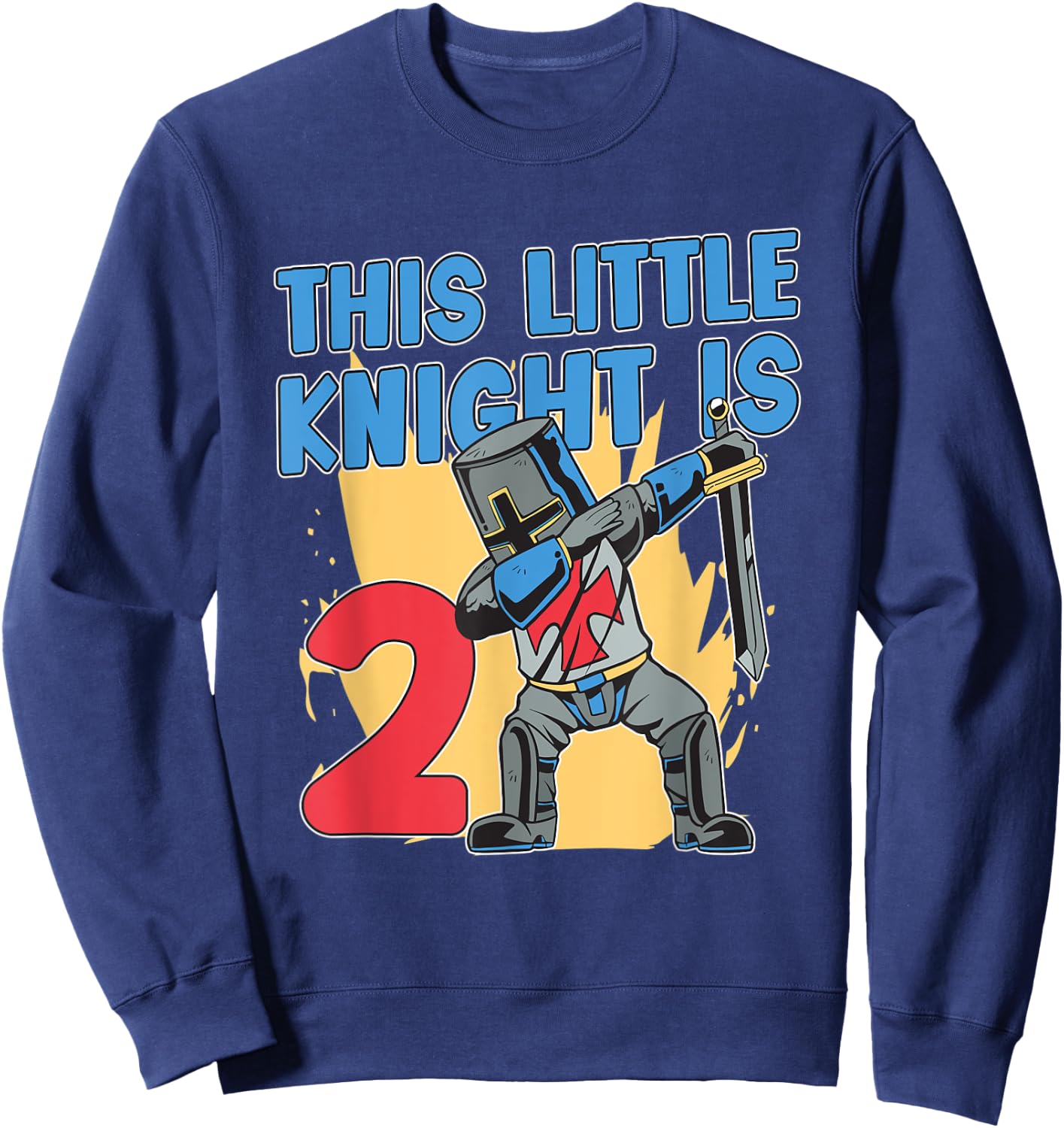 Knight Birthday Shirt For Boys 2nd Knight Birthday Party Sweatshirt - Sweatshirt | Navy