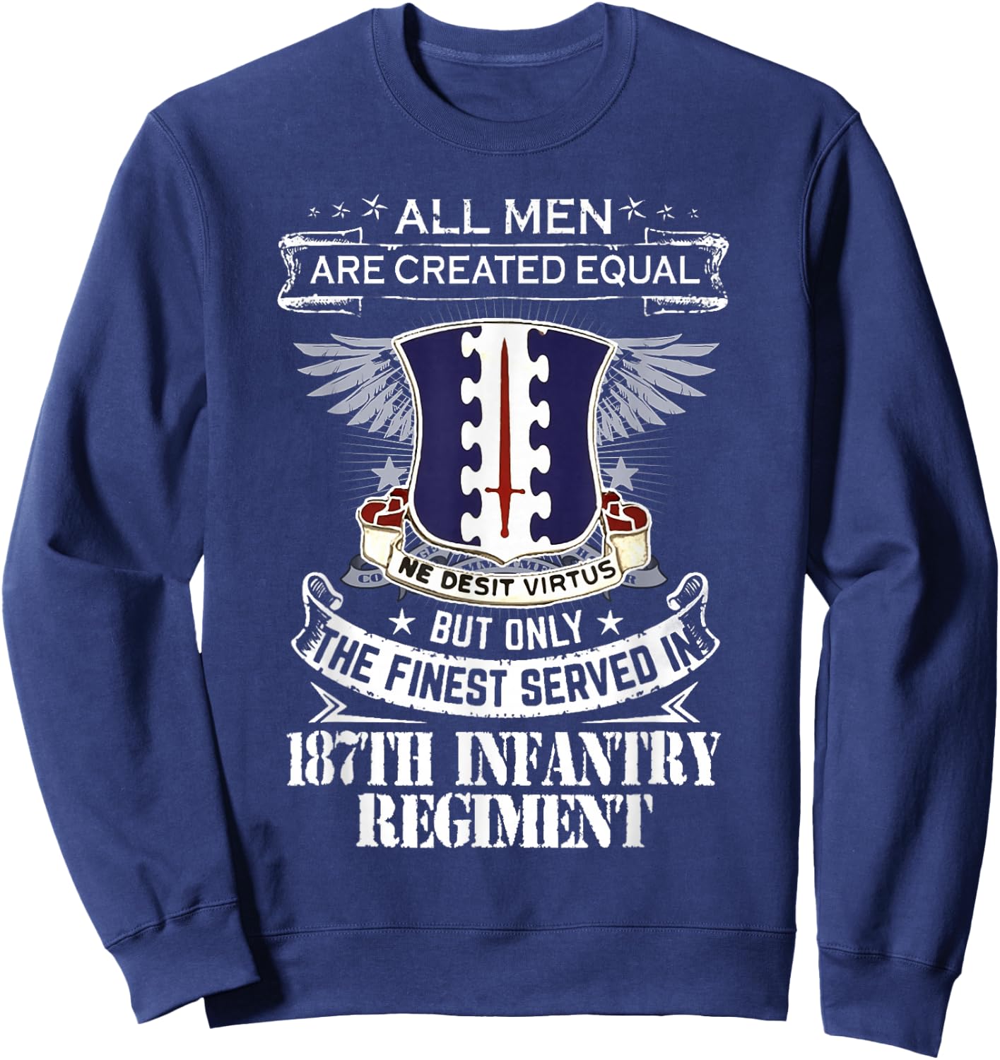 187th Infantry Regiment US Army Sweatshirt - Sweatshirt | Navy