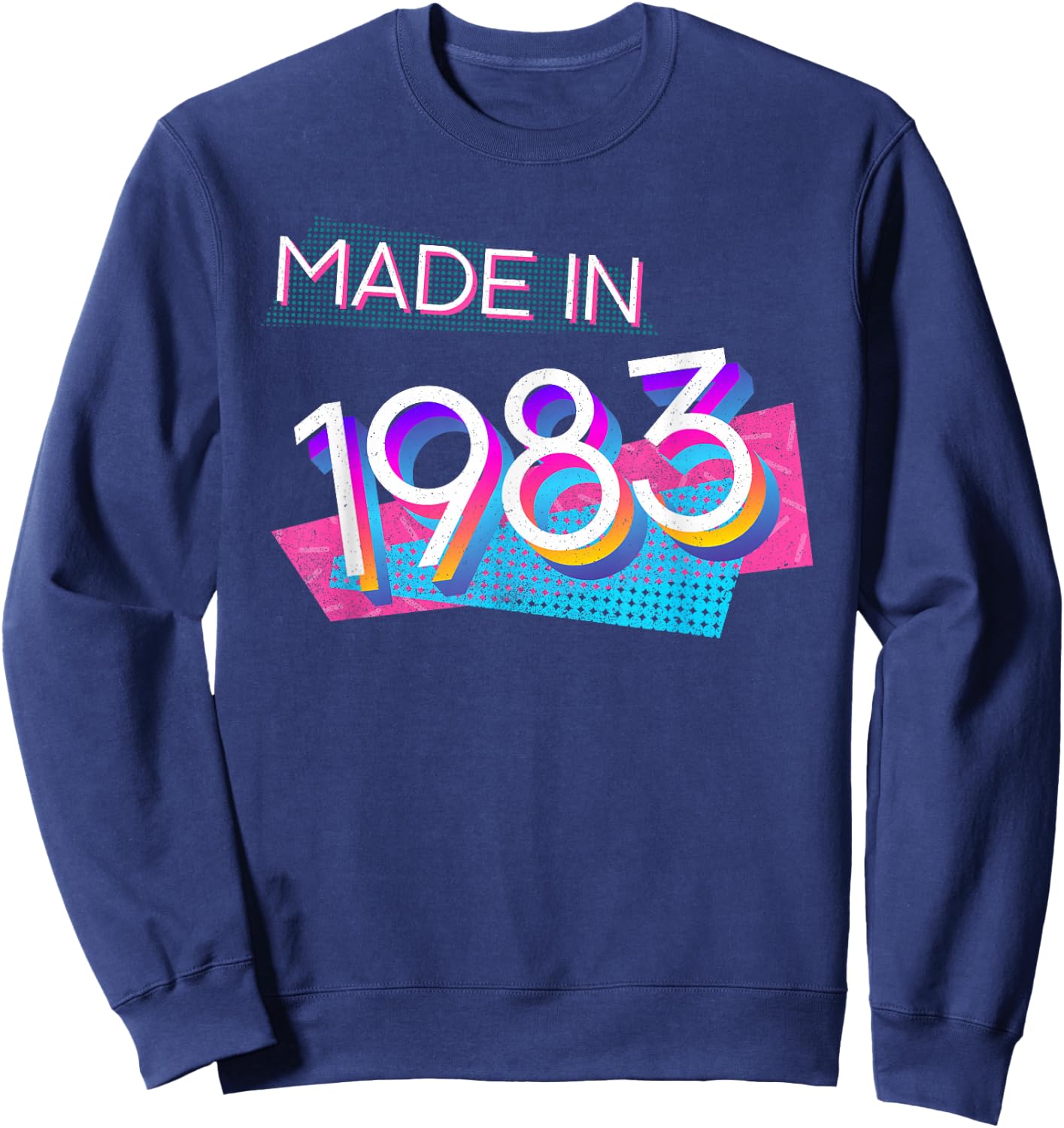 Made in 1983 – Retro Vintage 80s Birthday Party Sweatshirt - Sweatshirt | Navy