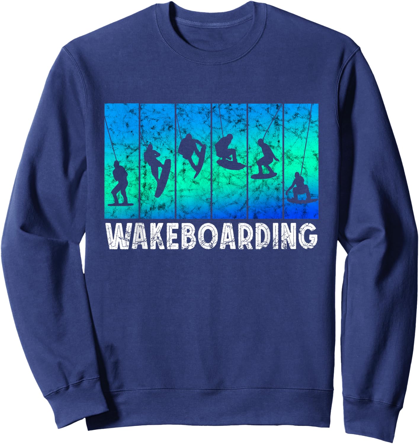 Wakeboarding Vintage Wakeboarder Wakesurfing Wakeboard Sweatshirt - Sweatshirt | Navy