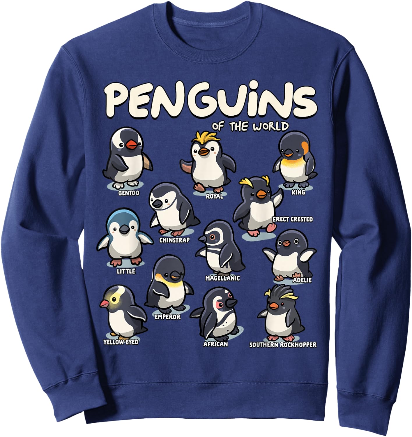 Penguin Penguins Animals of The World Penguin Lovers Sweatshirt - Sweatshirt | Navy