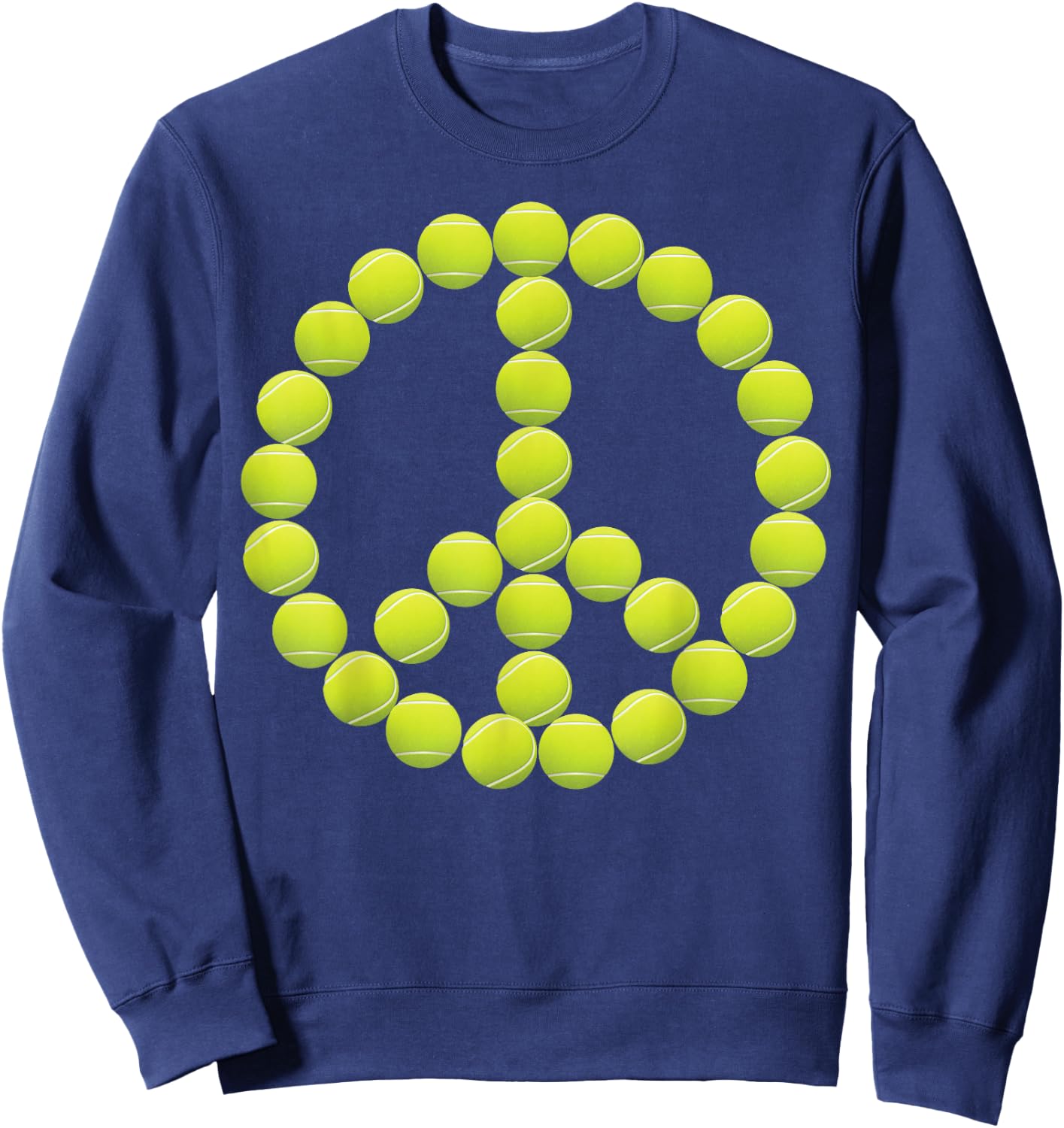 Peace Sign Tennis Ball Retro 70s 80s Costume Hippie Gift Sweatshirt - Sweatshirt | Navy