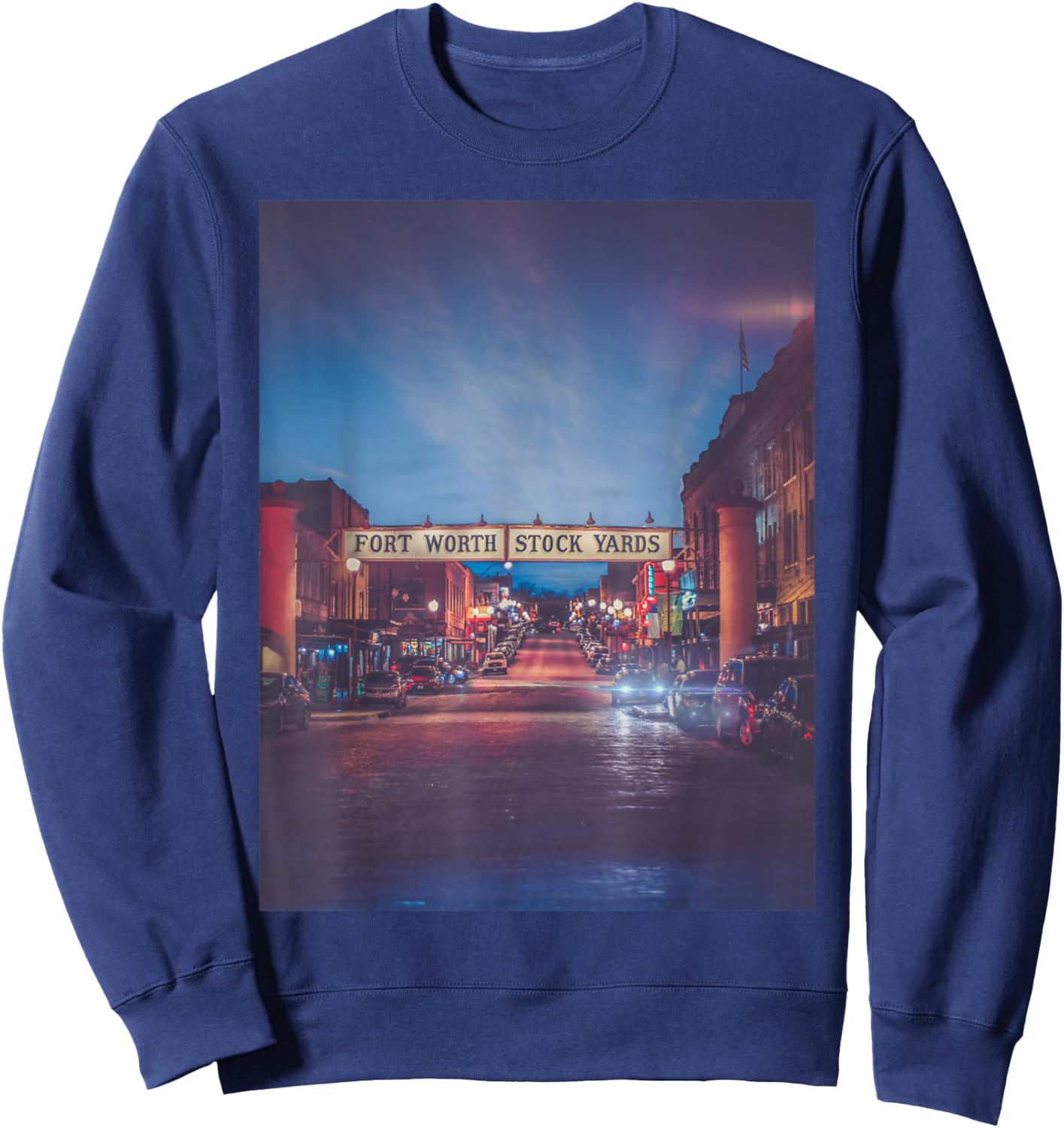 Fort Worth Stockyards Cowboy Design Texas Sweatshirt - Sweatshirt | Navy