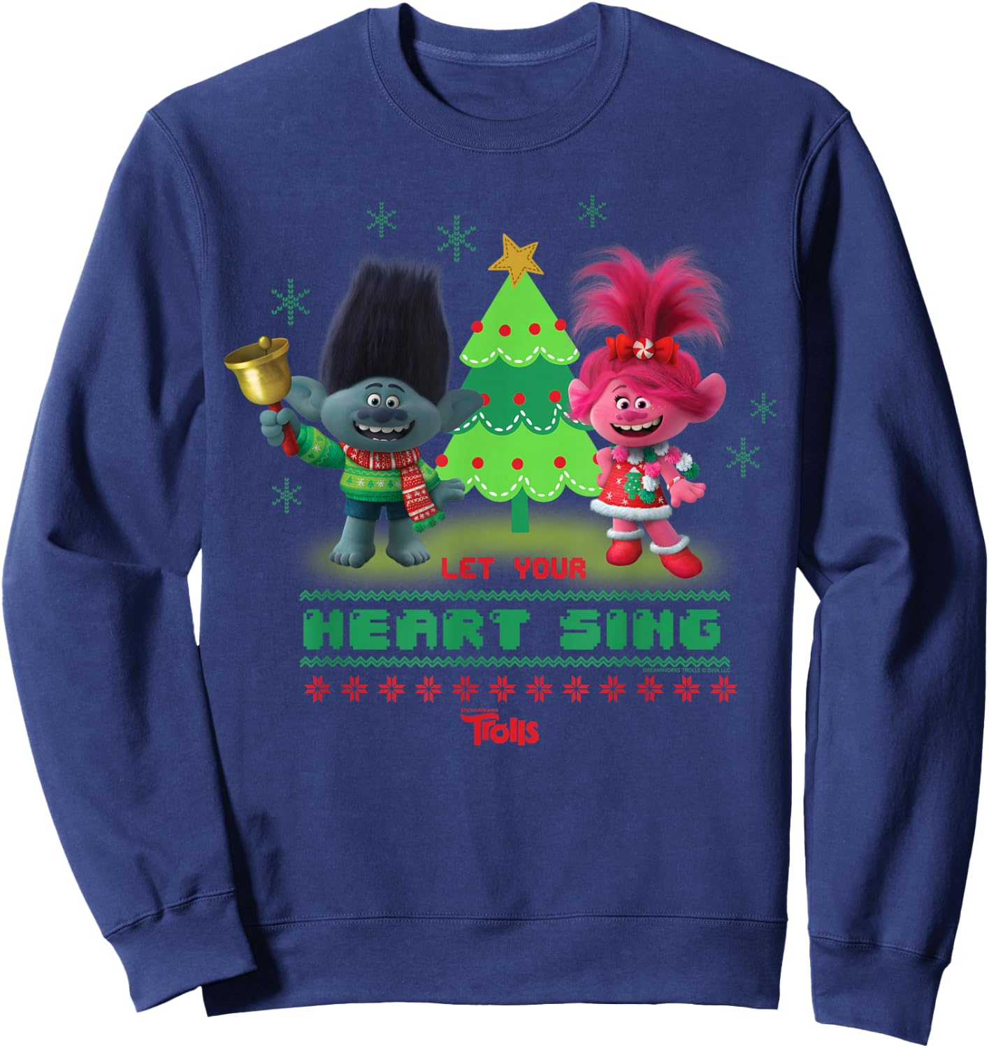 DreamWorks Trolls Poppy & Branch Let Your Heart Sing Sweatshirt - Sweatshirt | Navy