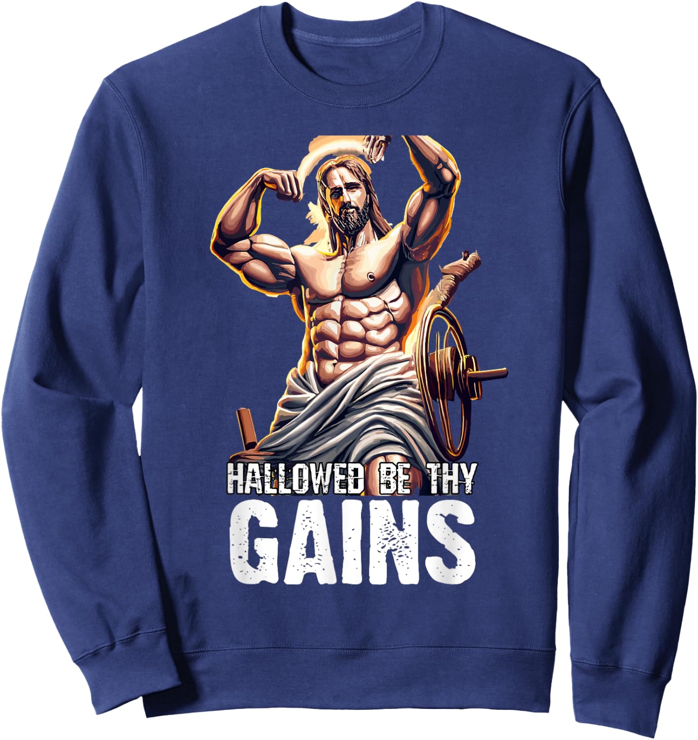 Hallowed Be Thy Gains Sweatshirt - Sweatshirt | Navy