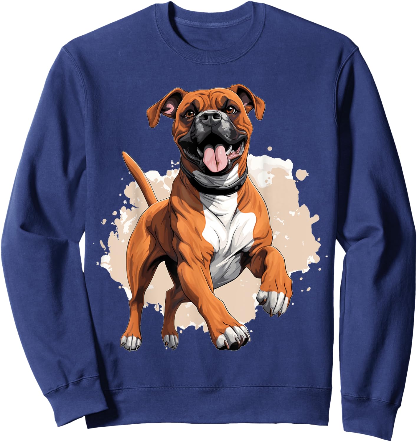Boxer Dog Breed Pet - Cute Graphic Sweatshirt - Sweatshirt | Navy