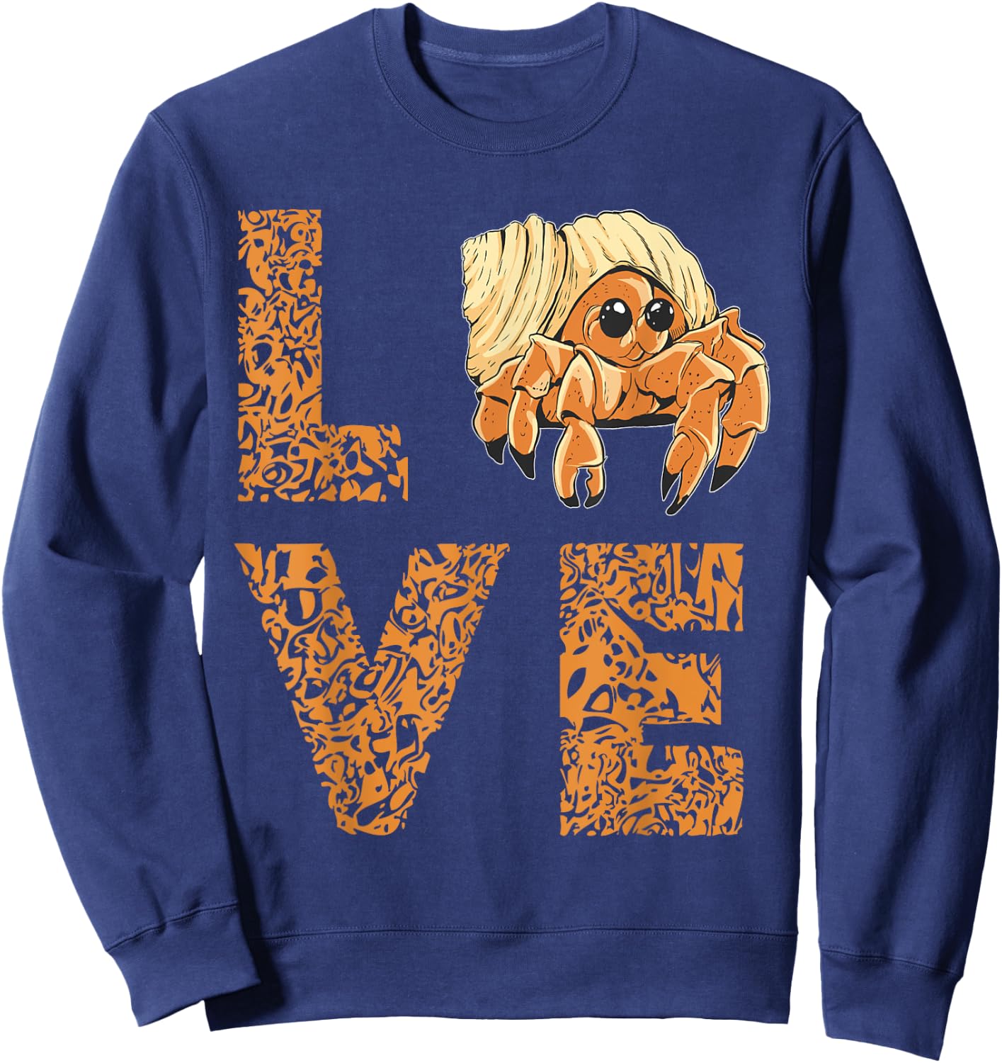 Sea Animals Leopard Love Hermit Crab Lover Hermit Crab Sweatshirt - Sweatshirt | Navy