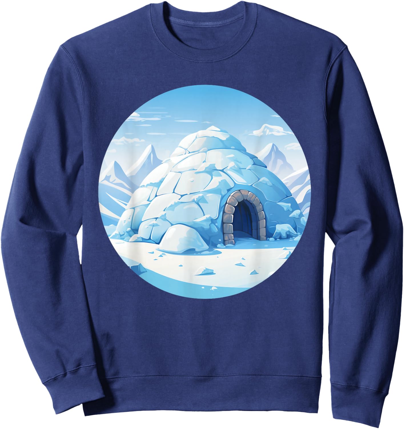 Funny snow Igloo Costume for Boys and Girls Sweatshirt - Sweatshirt | Navy