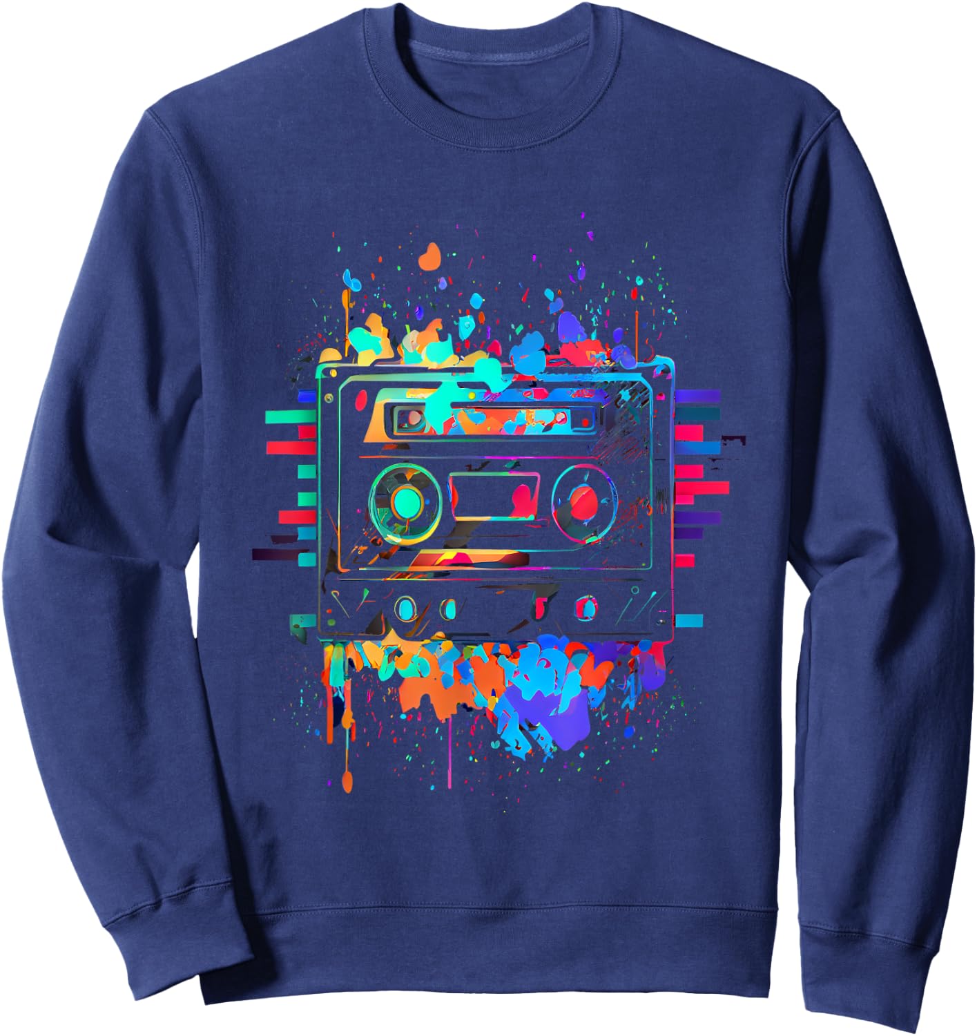 90s 80s Theme Party Outfit Costume Sweatshirt - Sweatshirt | Navy