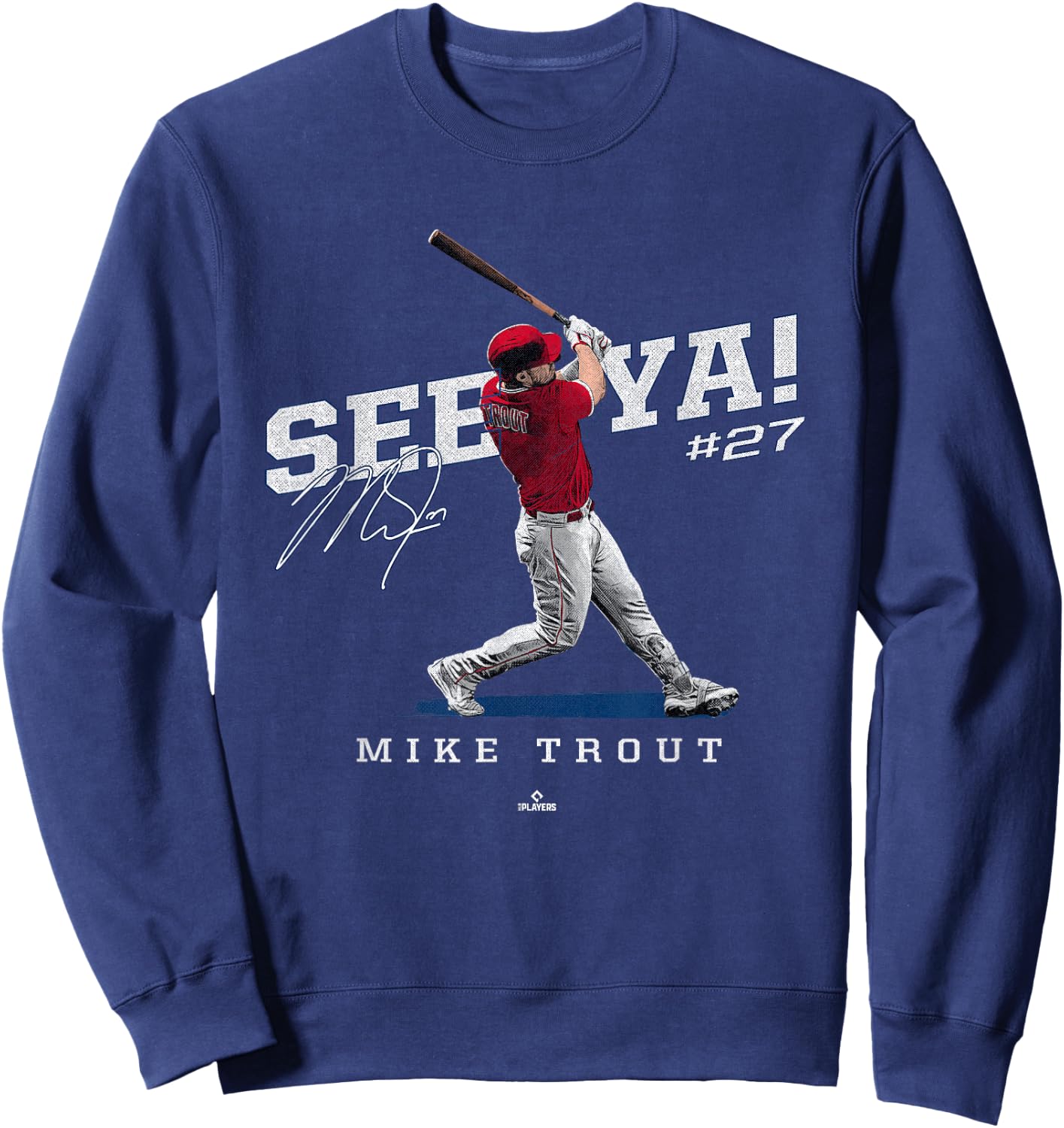 See Ya! Mike Trout Los Angeles MLBPA Sweatshirt - Sweatshirt | Navy