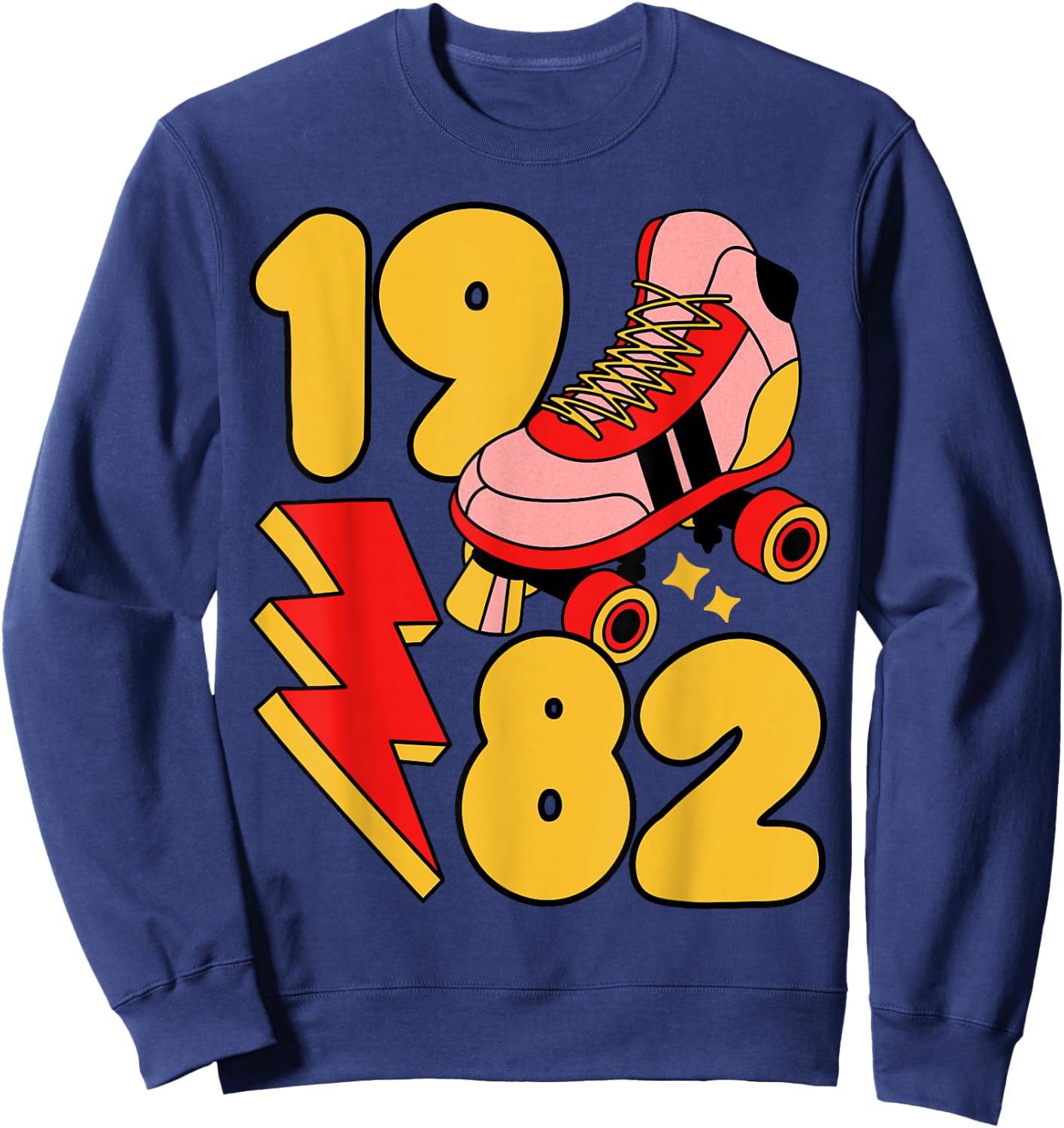 1982 Retro Roller Skate Vintage 80s Nostalgia Collector Sweatshirt - Sweatshirt | Navy