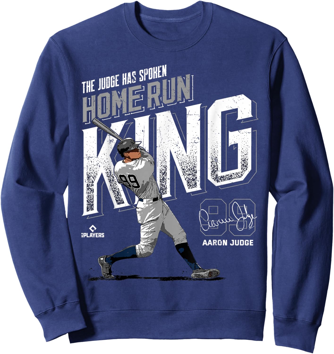 Home Run King Aaron Judge New York MLBPA Sweatshirt - Sweatshirt | Navy