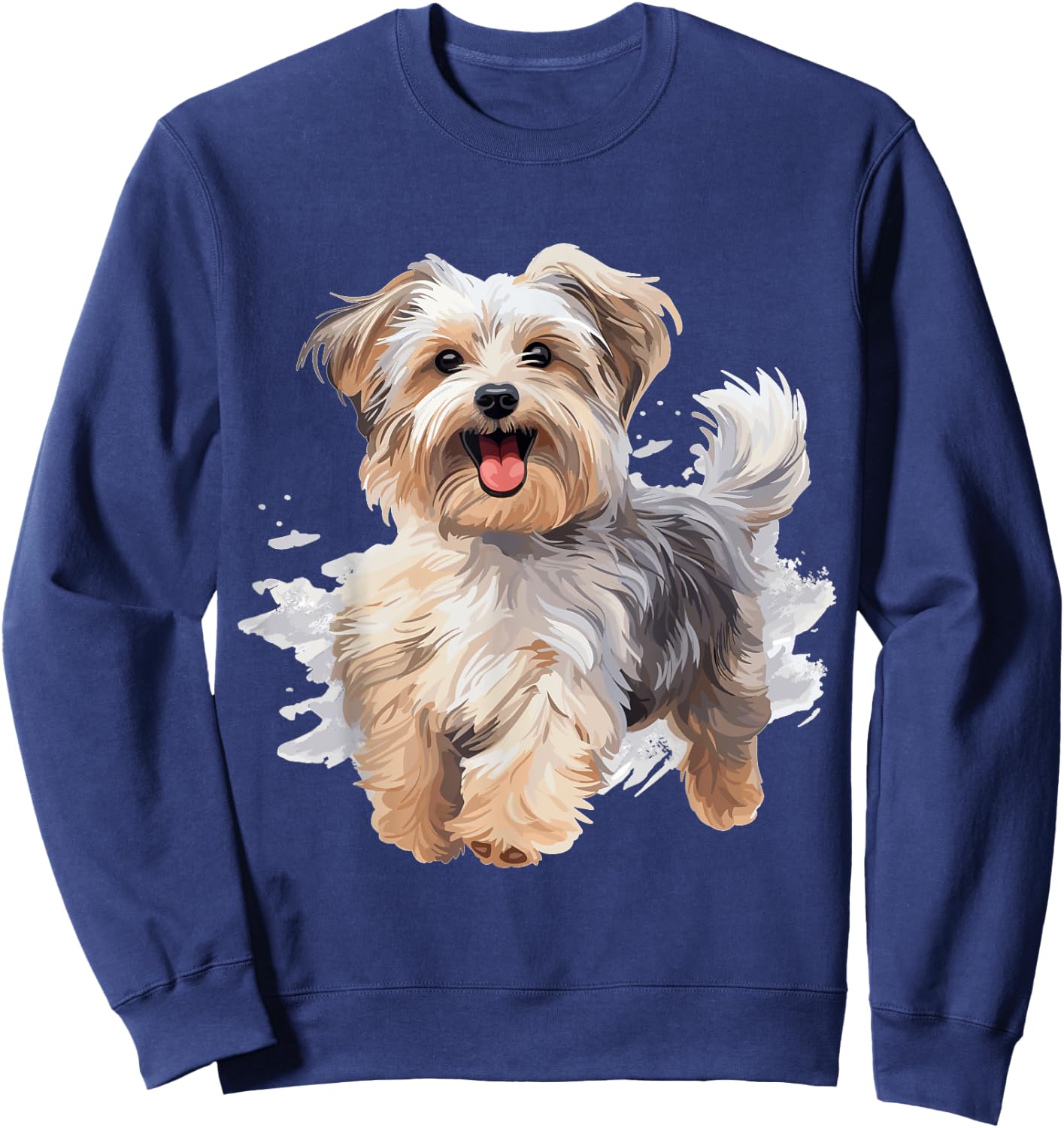 Morkie Dog Breed Pet Cute Graphic Sweatshirt - Sweatshirt | Navy